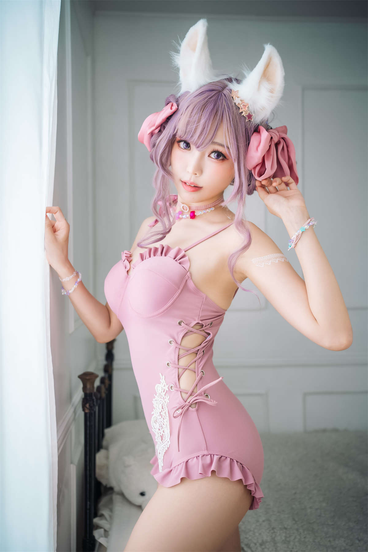 Ely_eee(ElyEE子) Fluffy Summer pink-日更街拍