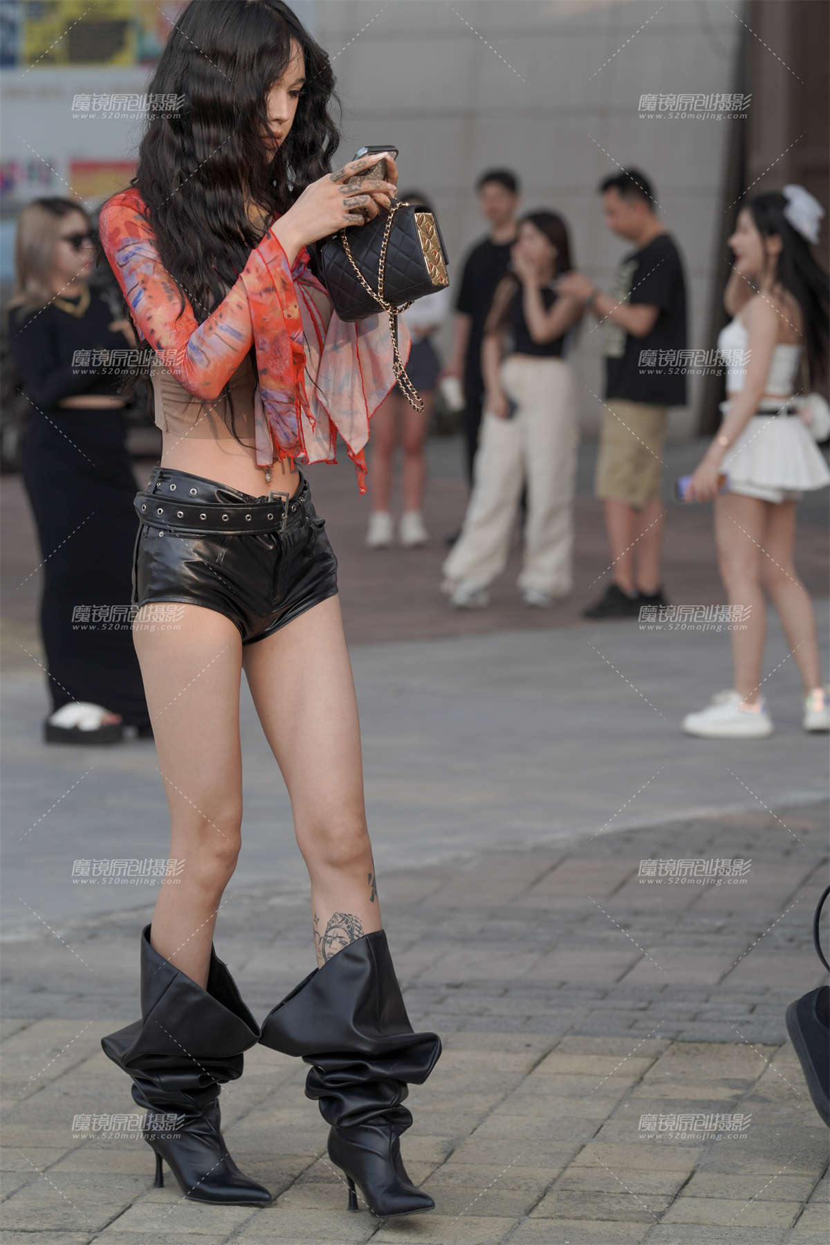 皮热裤-日更街拍