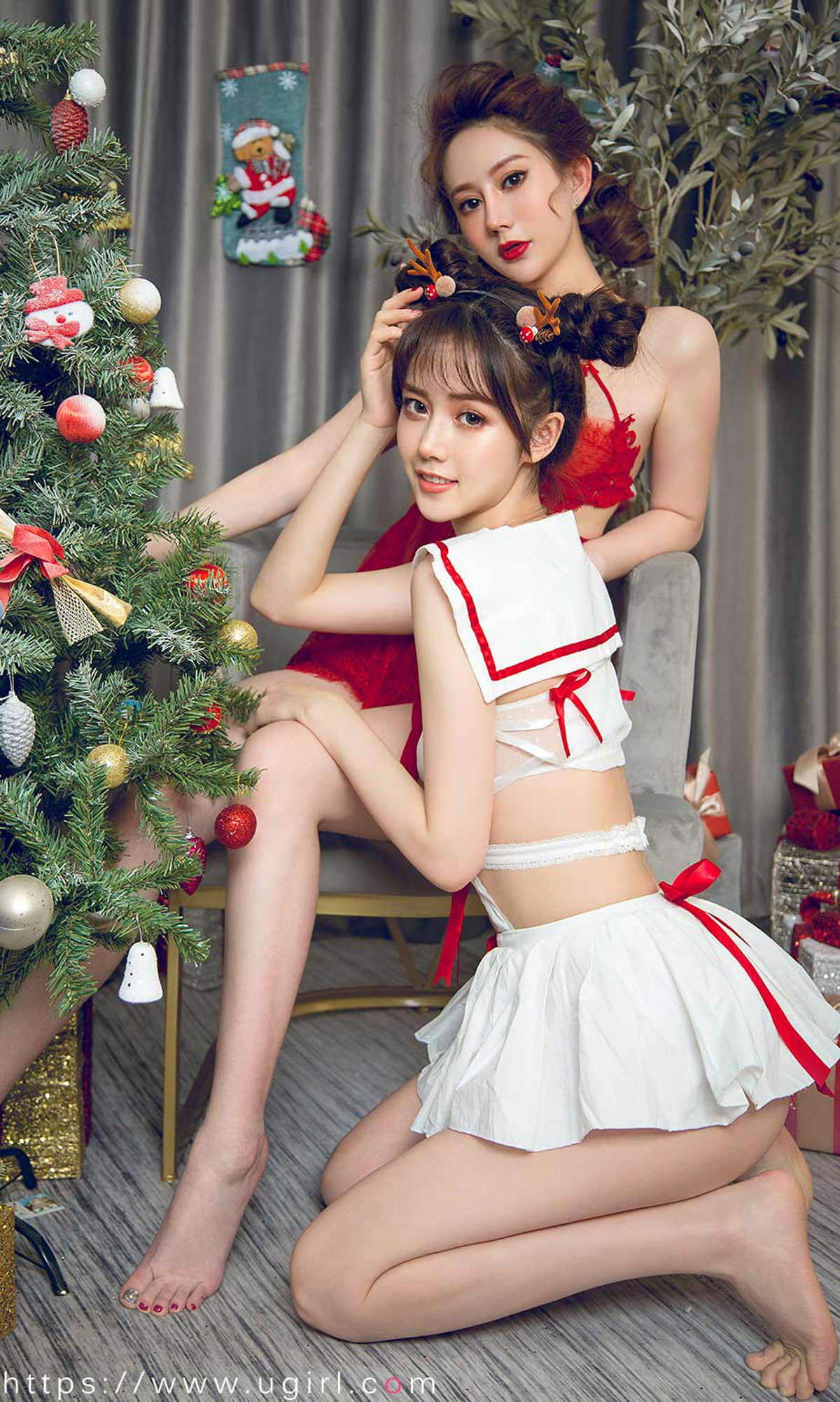 Ugirls爱尤物 NO.1680 苏小曼&唐小糖—圣诞狂欢-日更街拍
