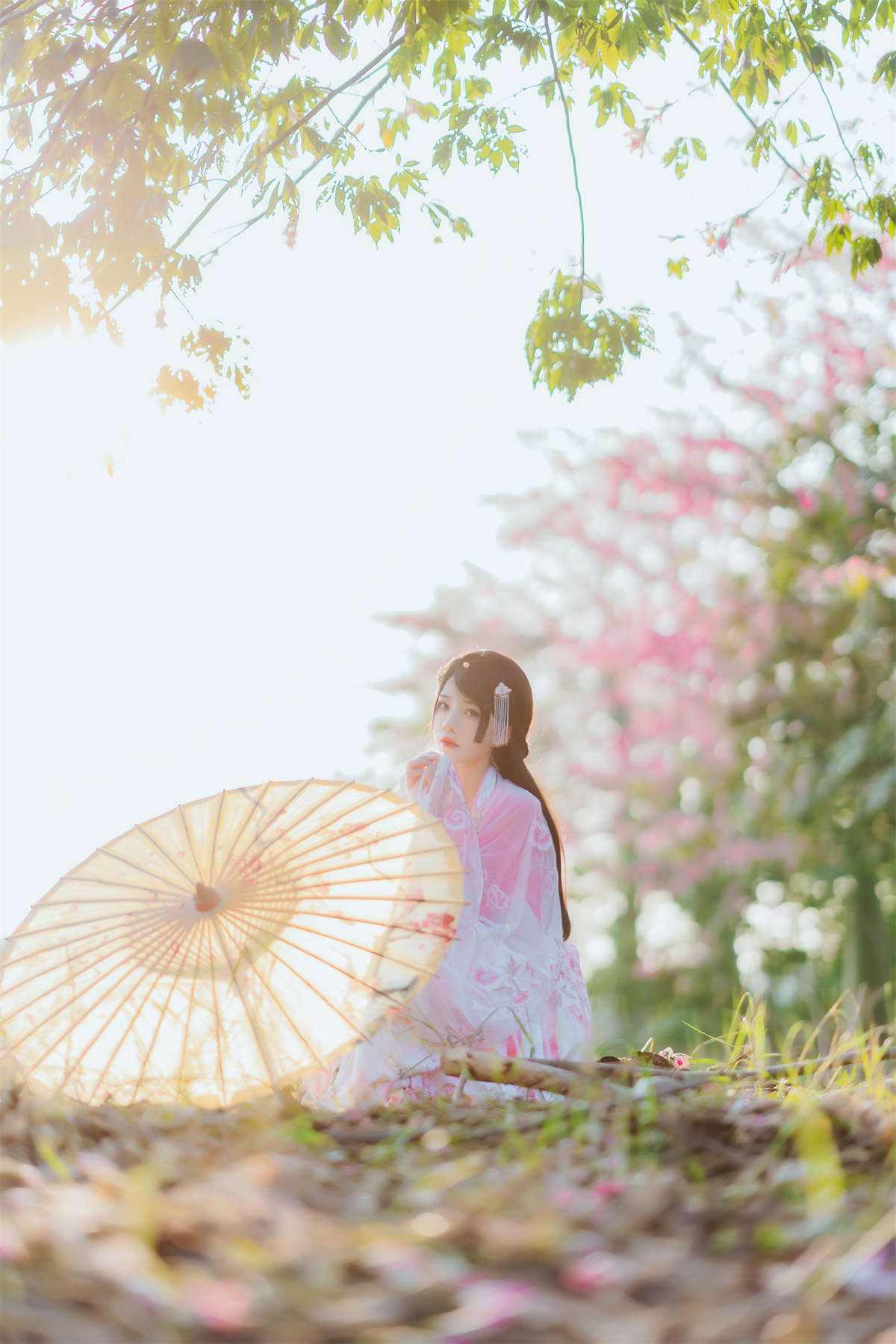 桜桃喵 – 温柔之汉服桃花-日更街拍