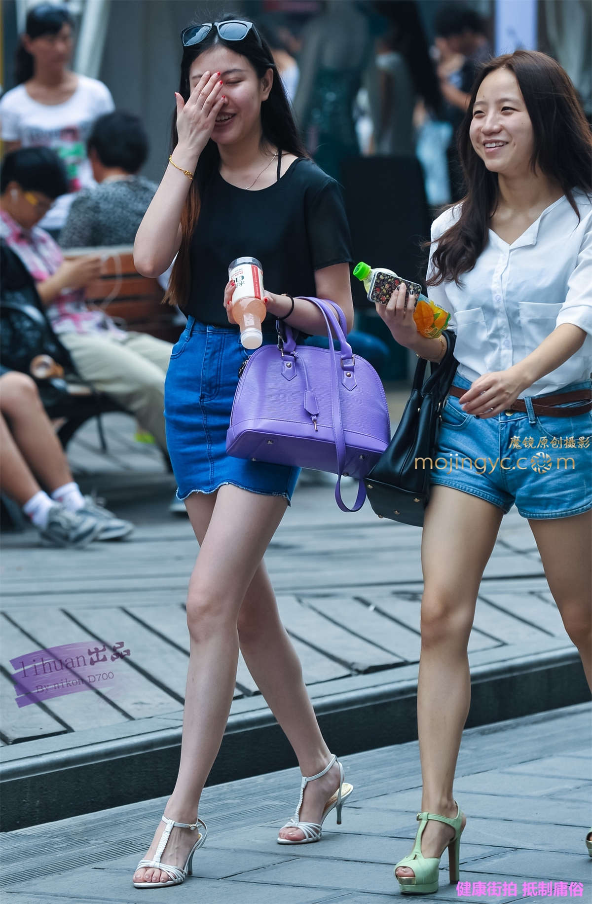 李欢原创-美女，牛仔短裙（22P）-日更街拍