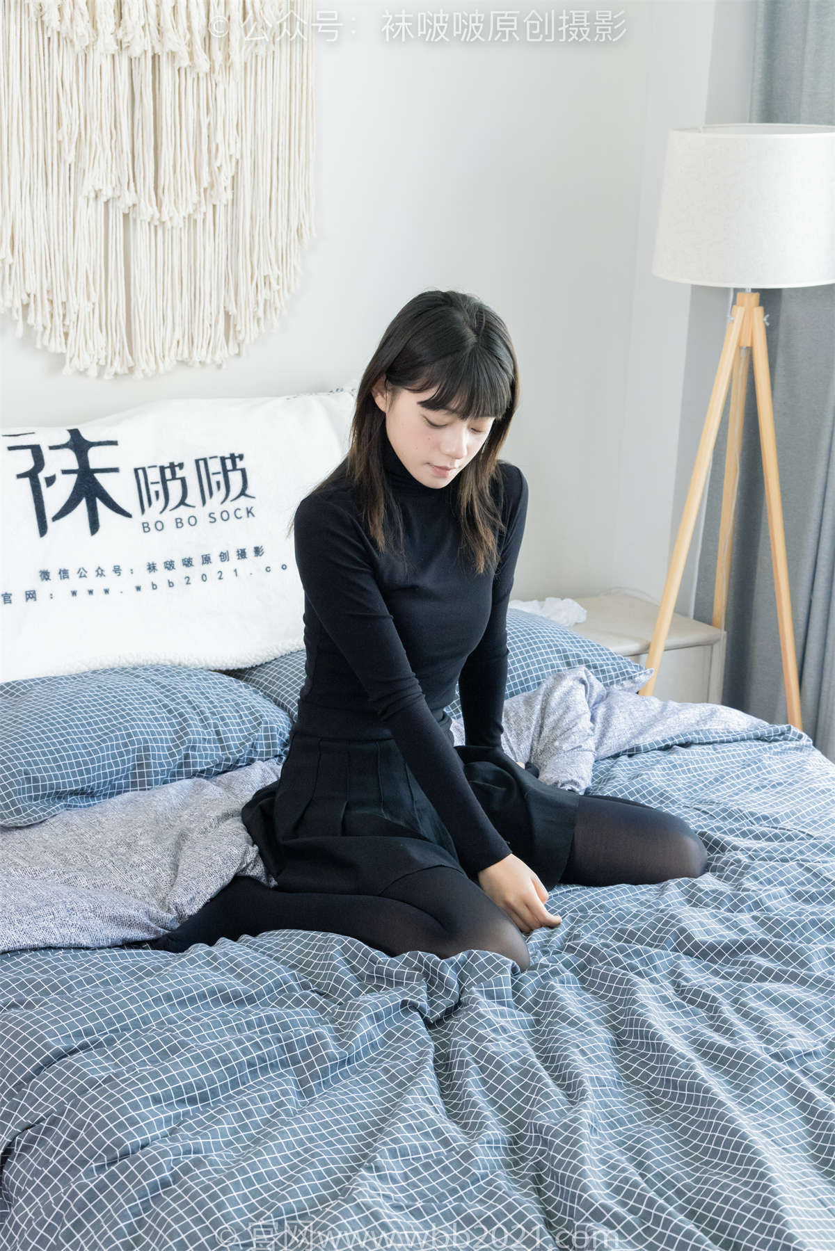 袜啵啵 No.466 糯米-皮鞋、厚黑丝 花絮版-日更街拍