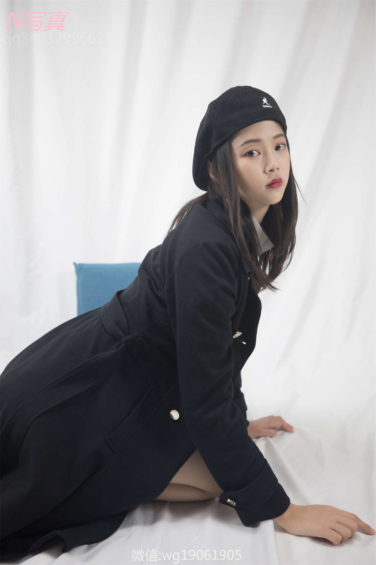 纳丝摄影No.219 砖石小黑帽-日更街拍