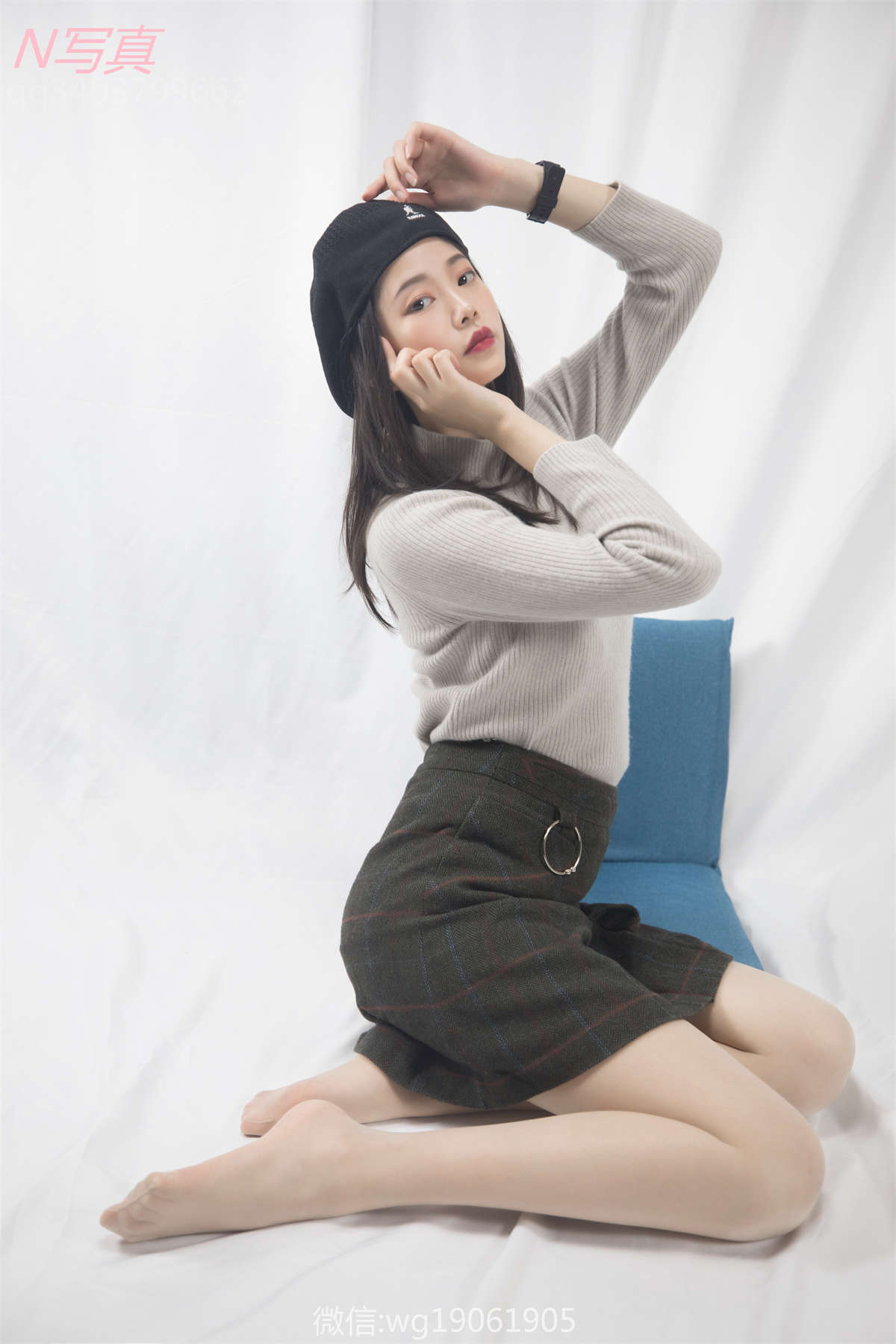 图片[2]-纳丝摄影No.219 砖石小黑帽-日更街拍