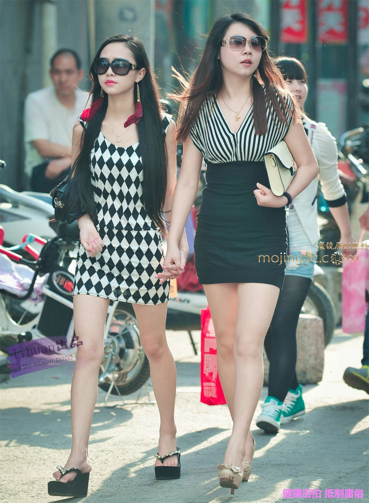 图片[2]-李欢原创-双女，短裙（14P）-日更街拍