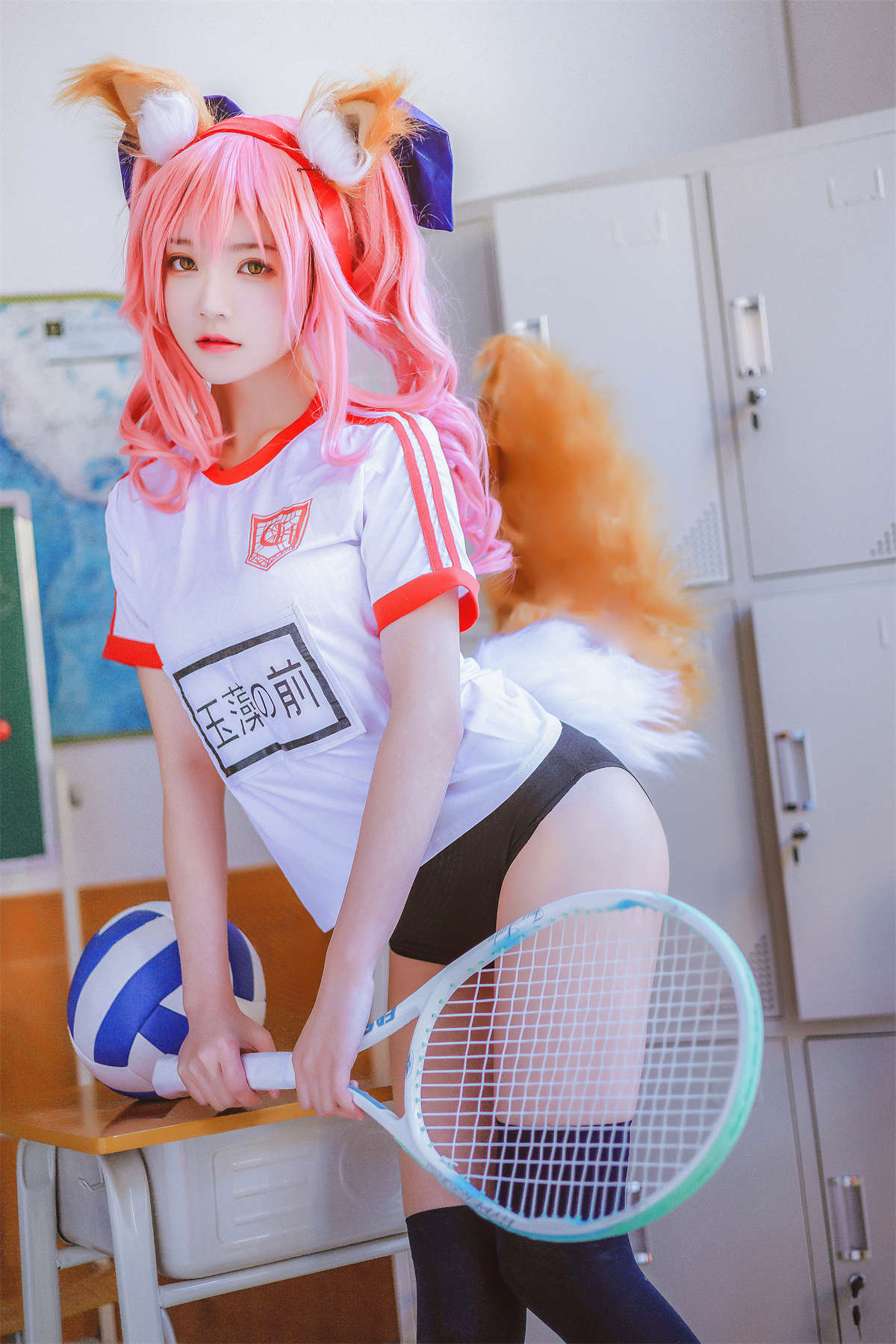 桜桃喵 – 玉藻前体操服-日更街拍