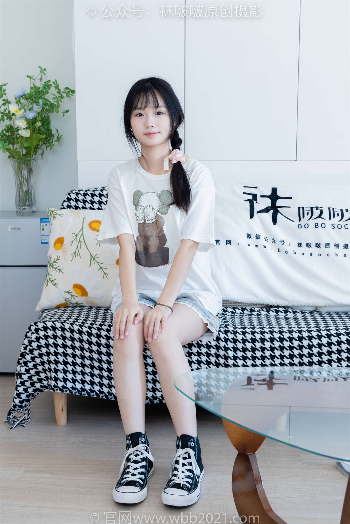 图片[2]-袜啵啵 No.331 甜甜圈-板鞋、白棉袜、裸足 花絮版-日更街拍