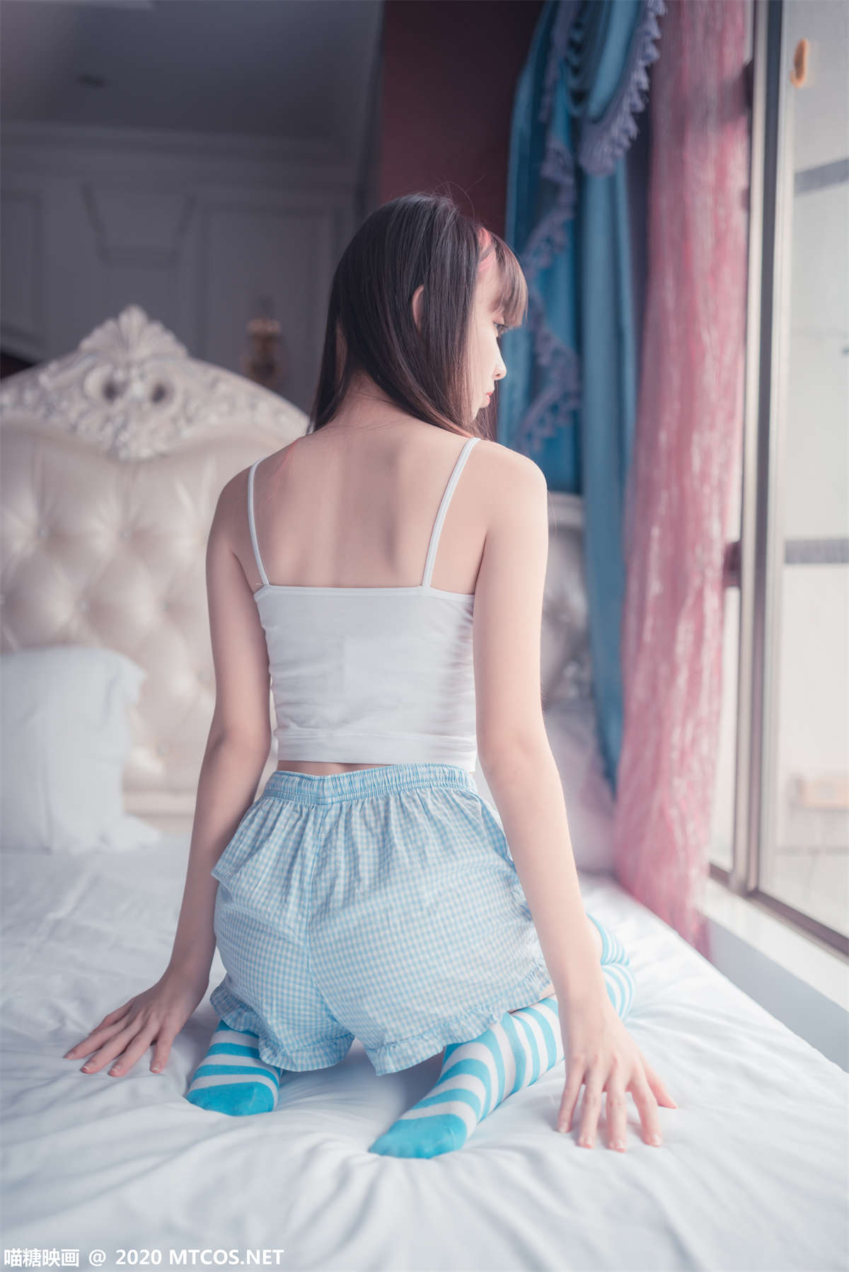 图片[2]-喵糖映画 VOL.275 蓝色夏日-日更街拍