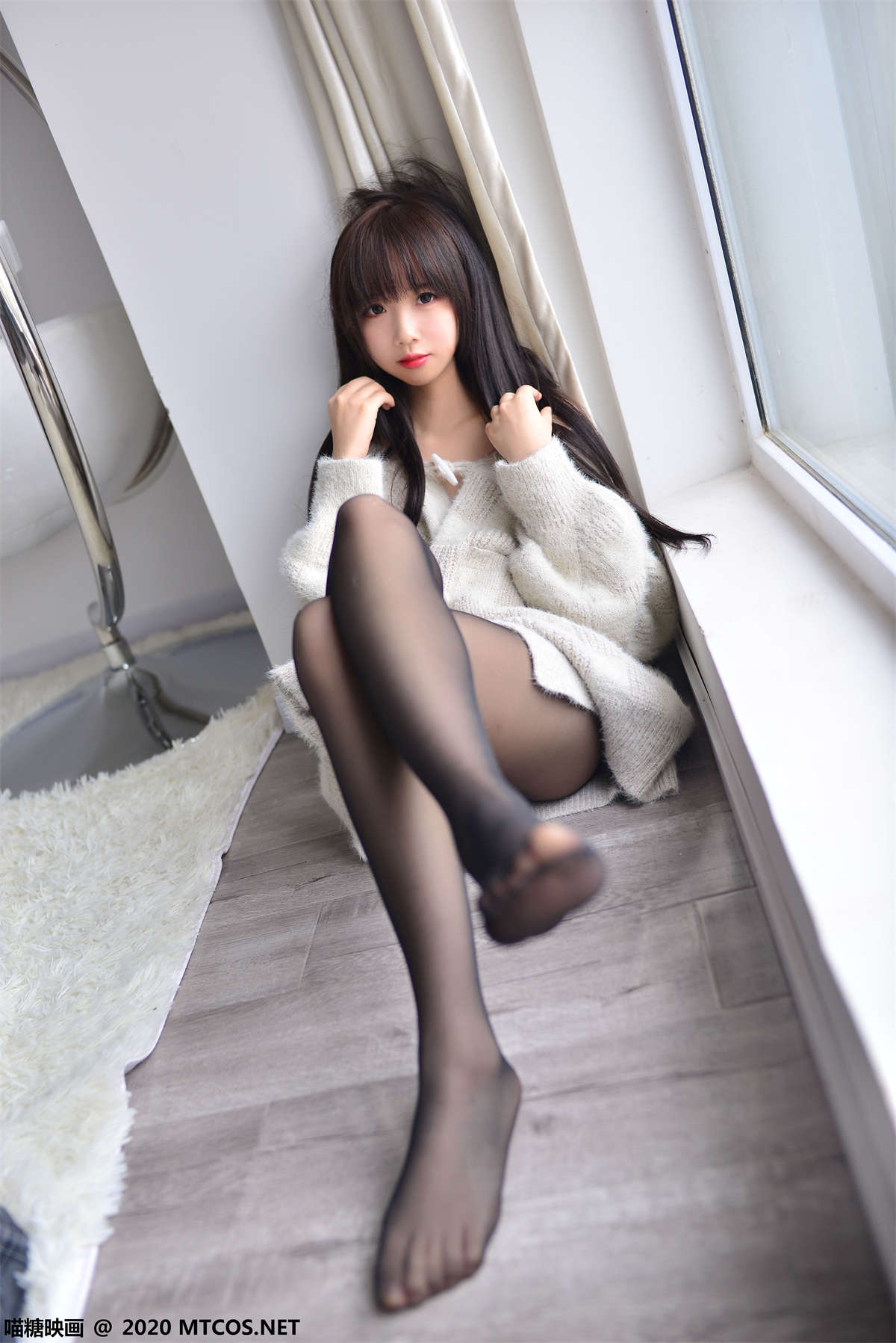 喵糖映画 VOL.277 毛衣少女-日更街拍