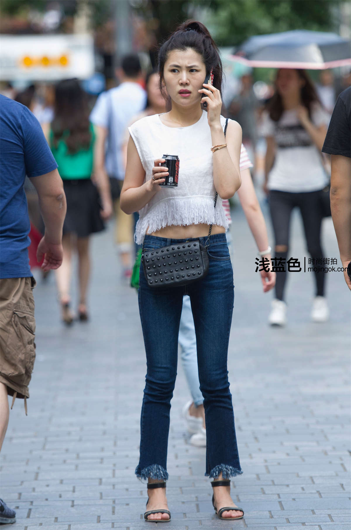 图片[2]-漏脐 喇叭小牛仔（10p）-日更街拍