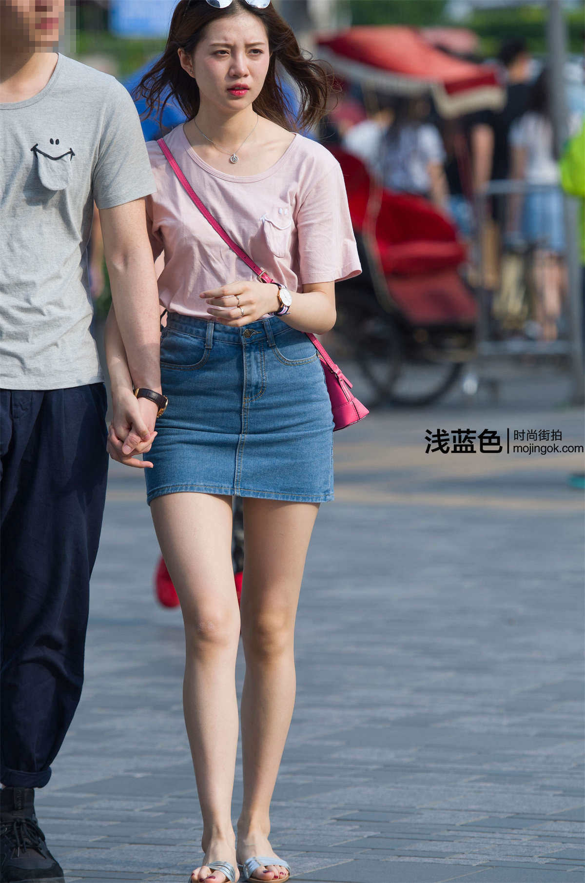 牛仔短裙（15p）-日更街拍