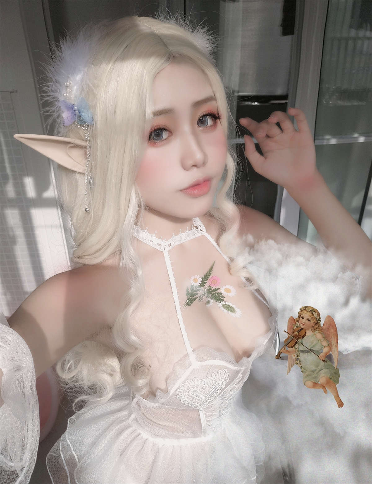 图片[2]-一笑芳香沁No.3 少女与花-日更街拍