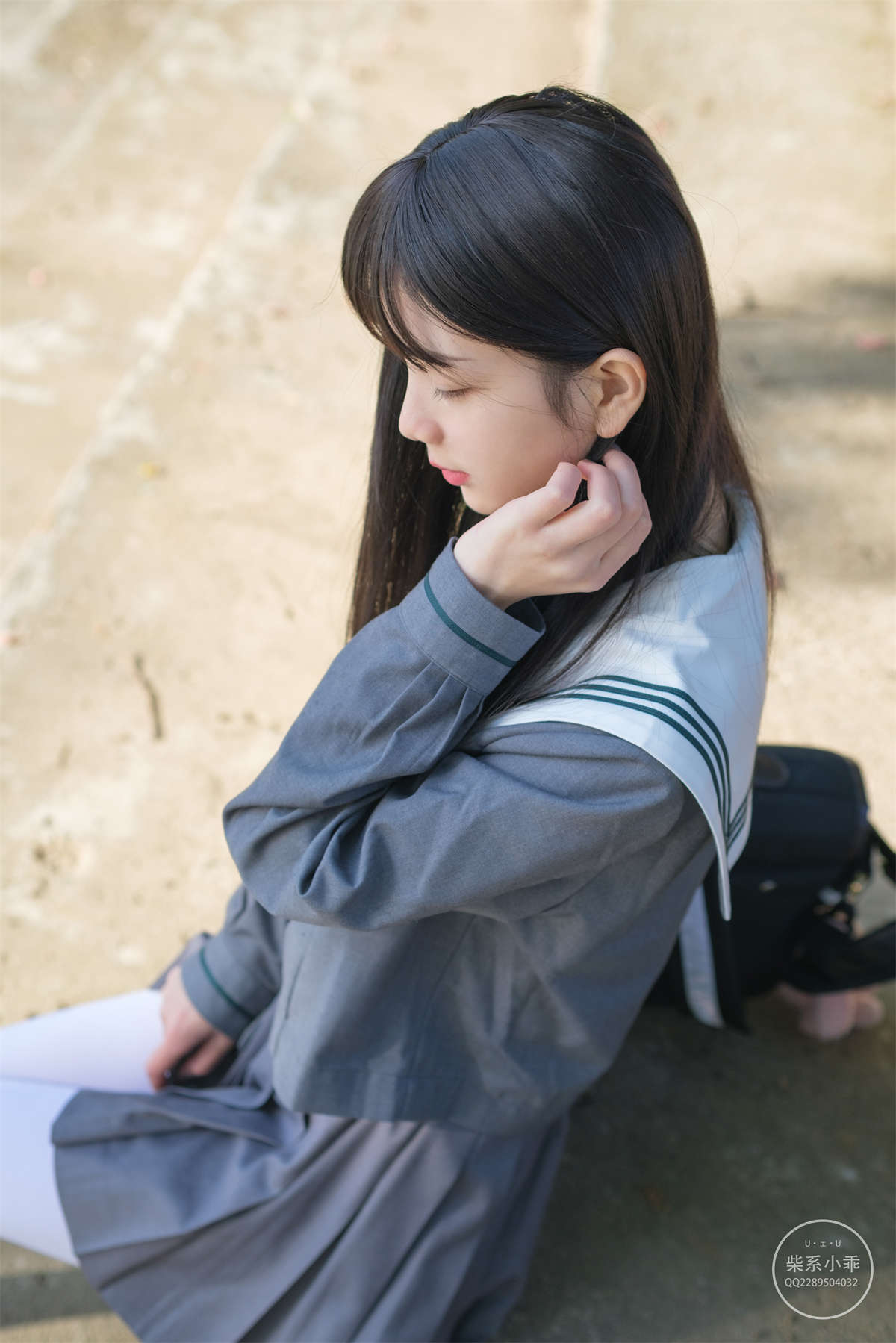 柴系小乖(稚乖画册) 夜夜 教室-日更街拍