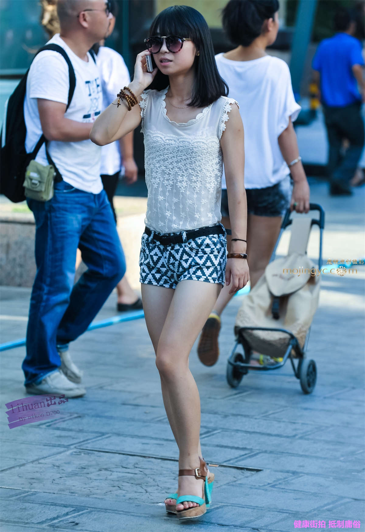 图片[2]-李欢原创-短裤，紧翘（9P）-日更街拍