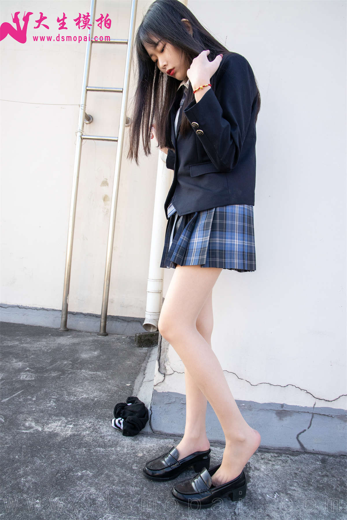 大生模拍 NO.251 丹丹 可爱学院风少女-日更街拍