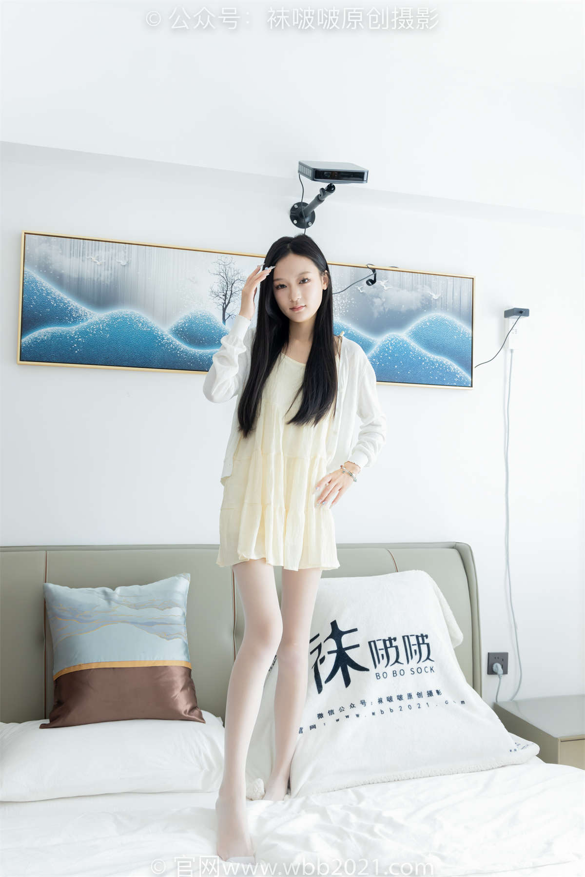 图片[2]-袜啵啵 No.517 焦糖-帆布鞋、薄白丝（脚尖加固款）花絮版-日更街拍