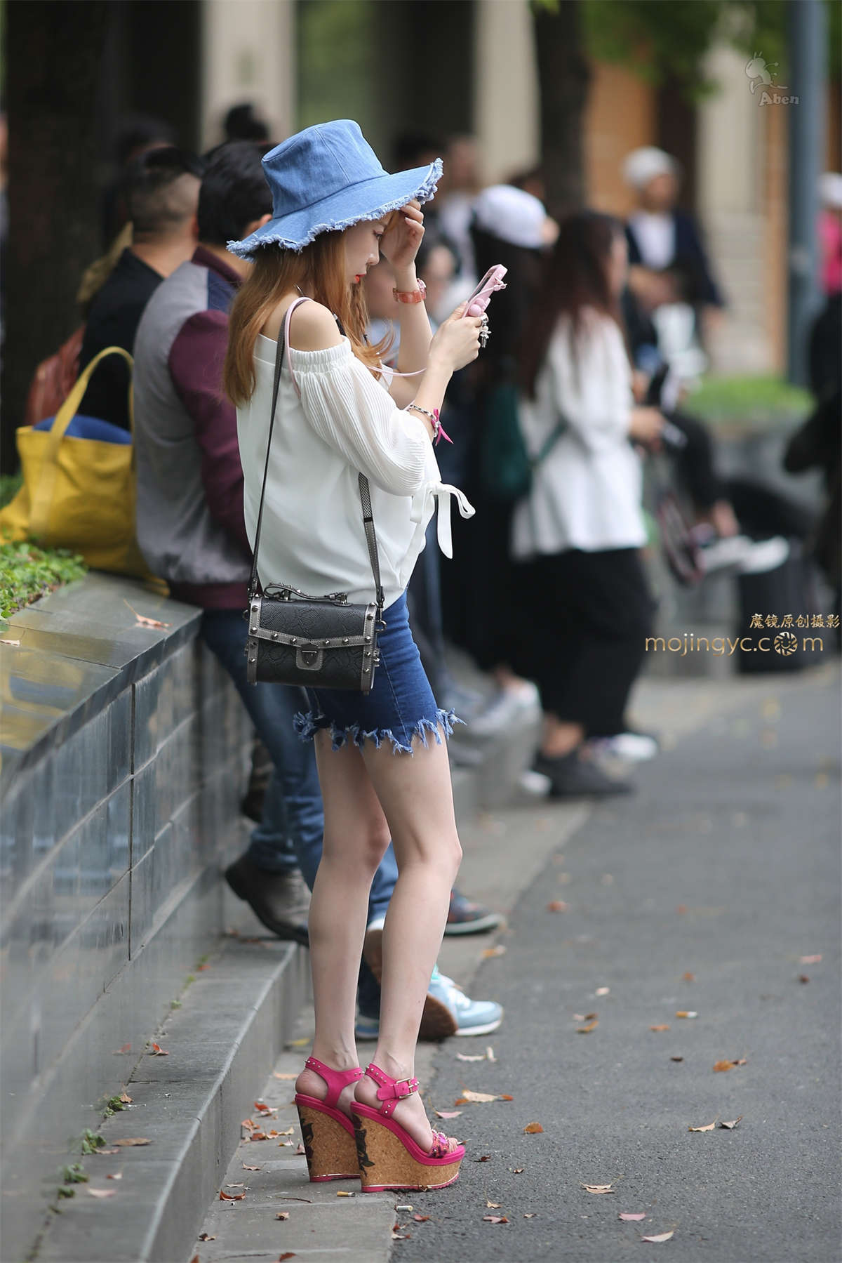 阿奔.2016.4.14.牛仔帽牛仔短裙.12p-日更街拍
