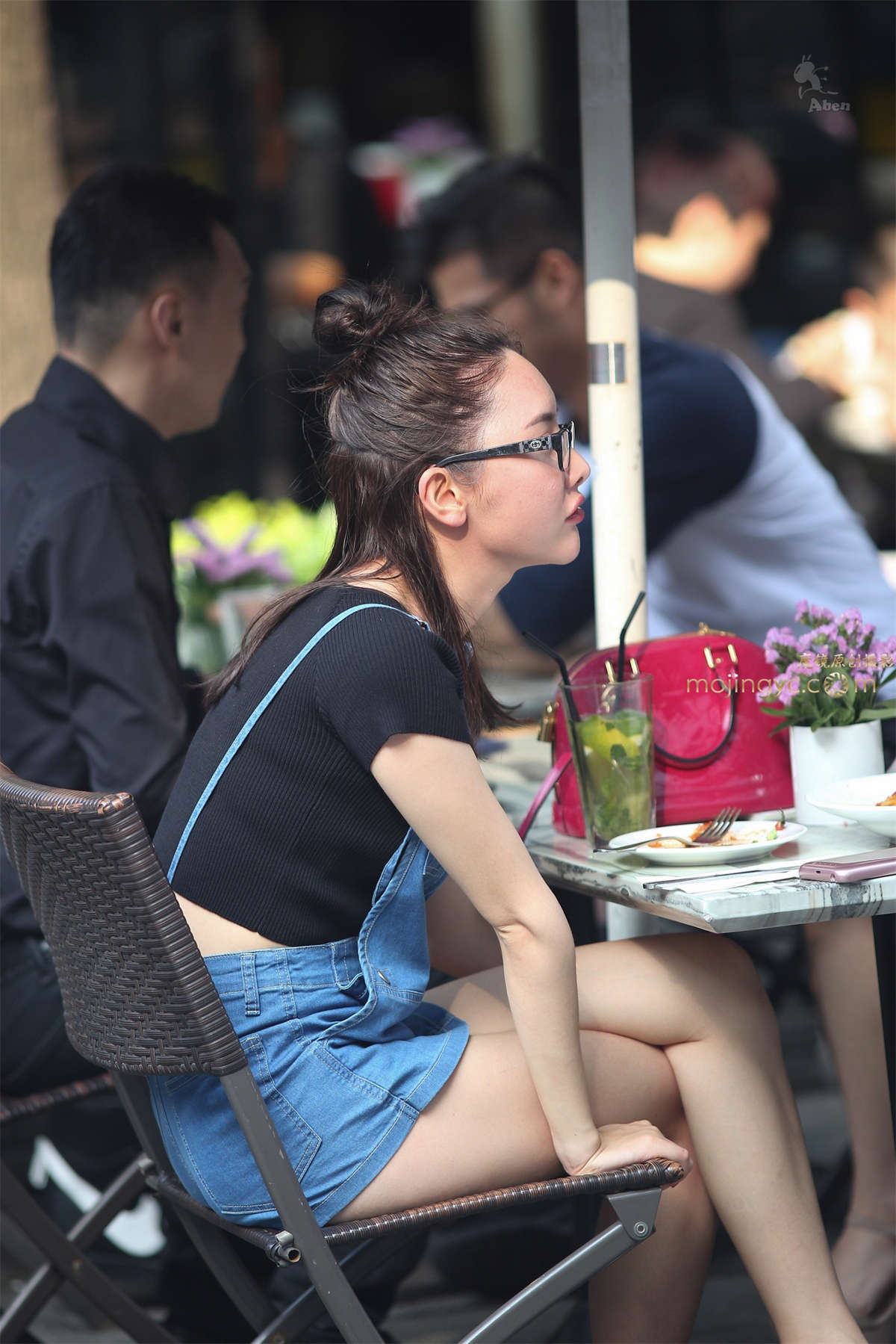 阿奔.2016.6.05.吊肩牛仔热裤.15p-日更街拍