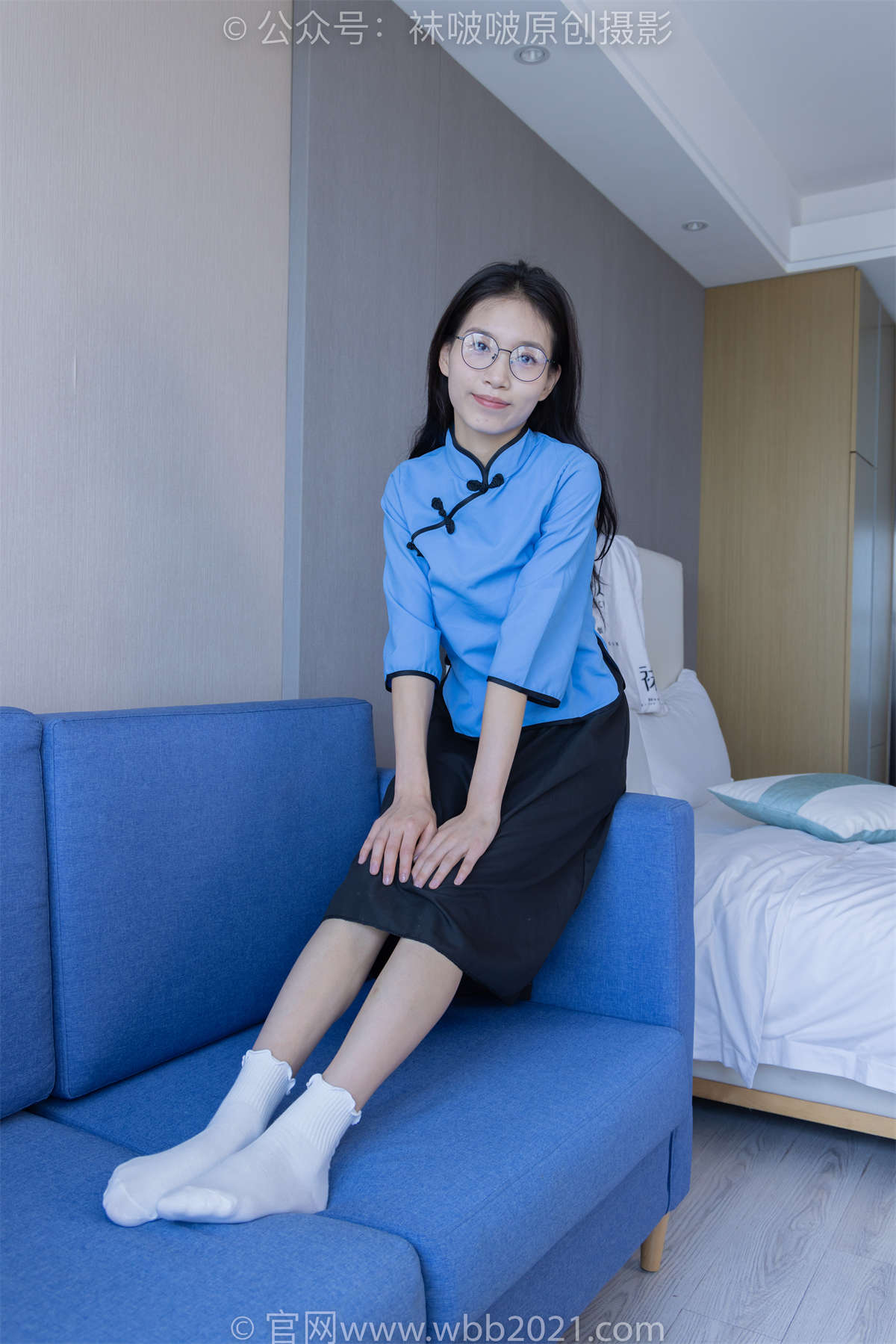 袜啵啵 No.279 芝士-皮鞋、白棉袜、民国学生装 花絮版-日更街拍