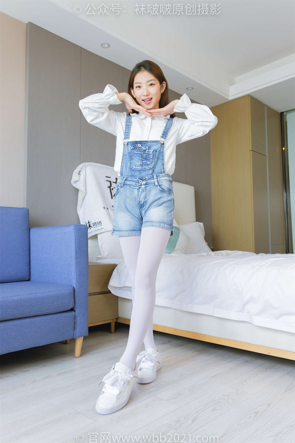 图片[2]-袜啵啵 No.261 小沫-板鞋、厚白丝 花絮版-日更街拍