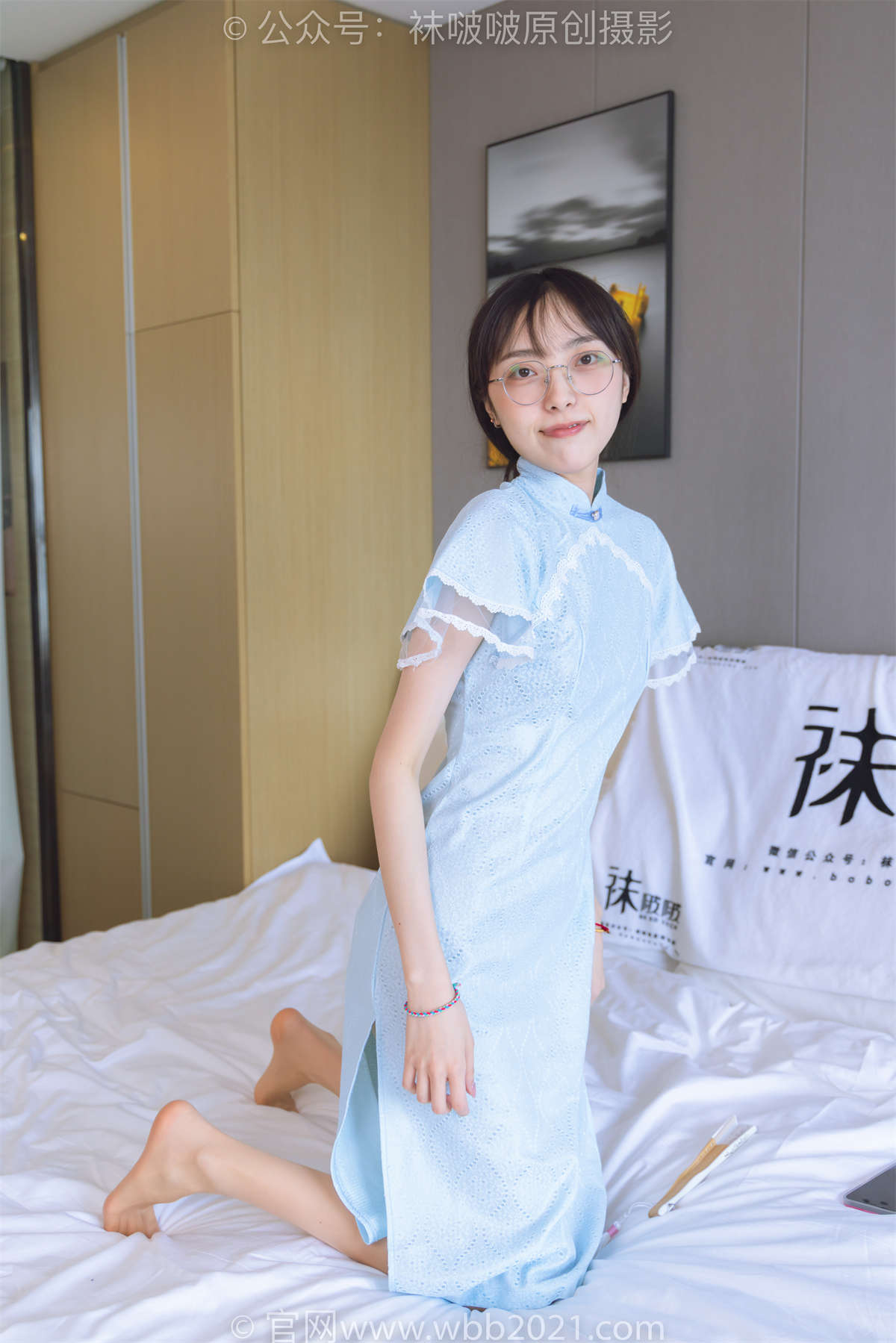 袜啵啵 No.514 稚予-高跟鞋、薄肉丝（脚尖微加固款）、旗袍 花絮版-日更街拍