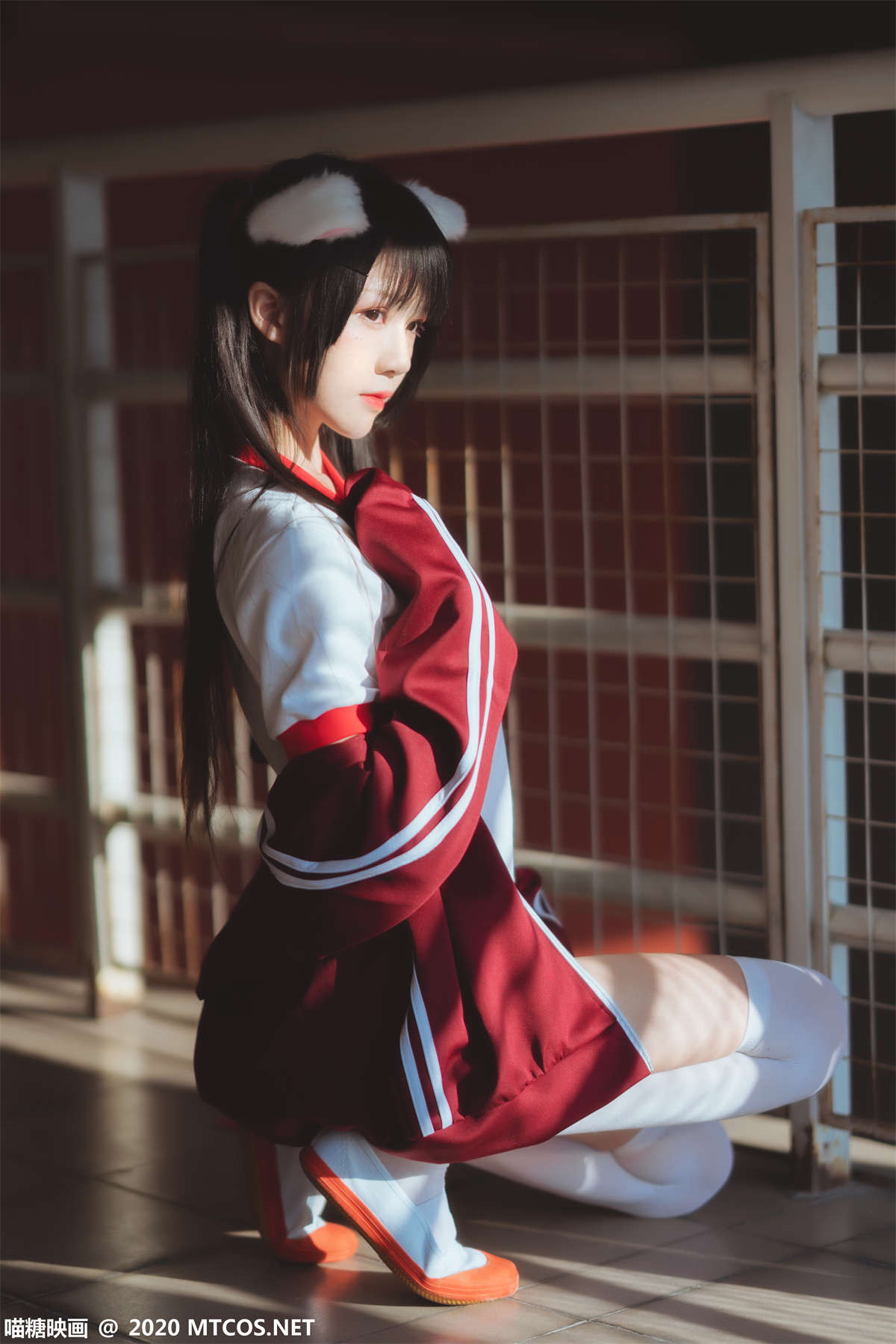 喵糖映画 VOL.308 红色体操服-日更街拍