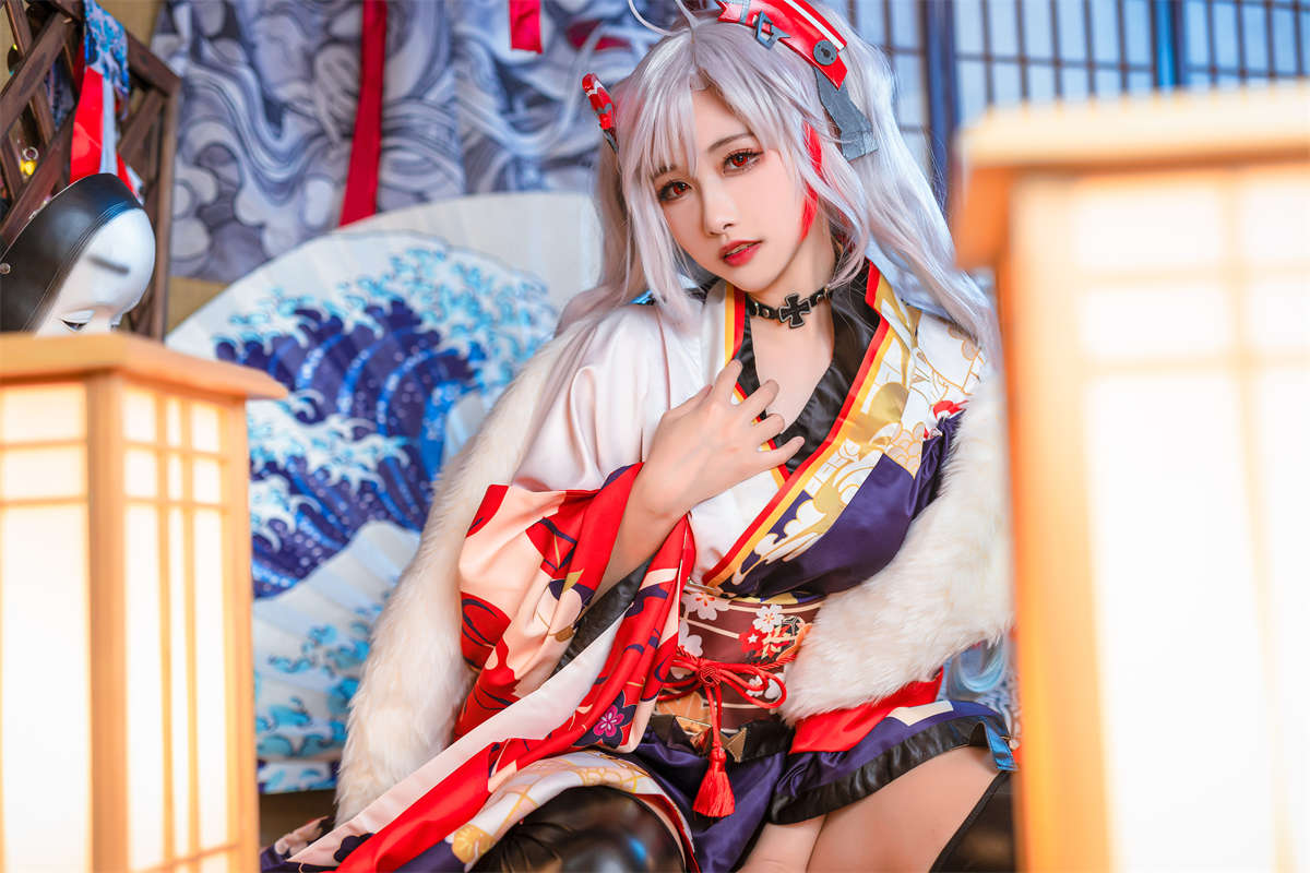 Momoko葵葵 欧根之和服-日更街拍