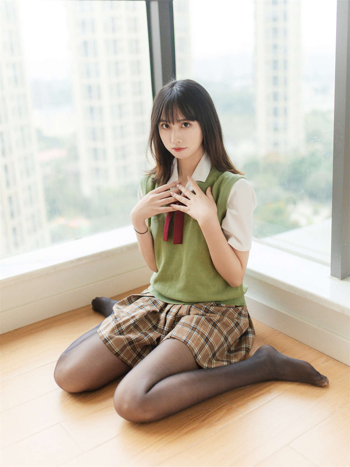 图片[2]-念雪ww NO.003 等你下课-日更街拍