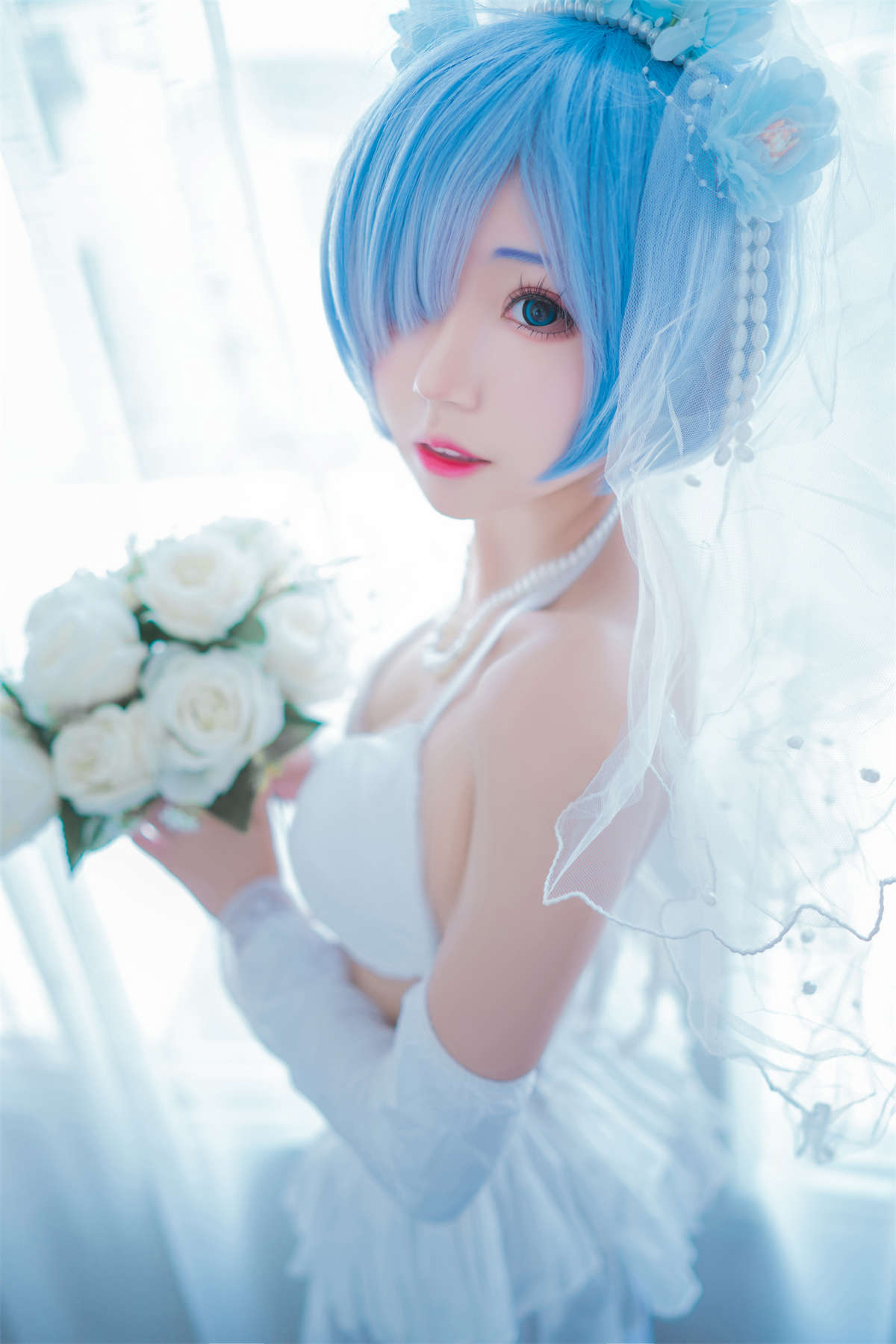 图片[2]-知名动漫博主-猫君君MaoJun No.21 蕾姆内衣花嫁-日更街拍