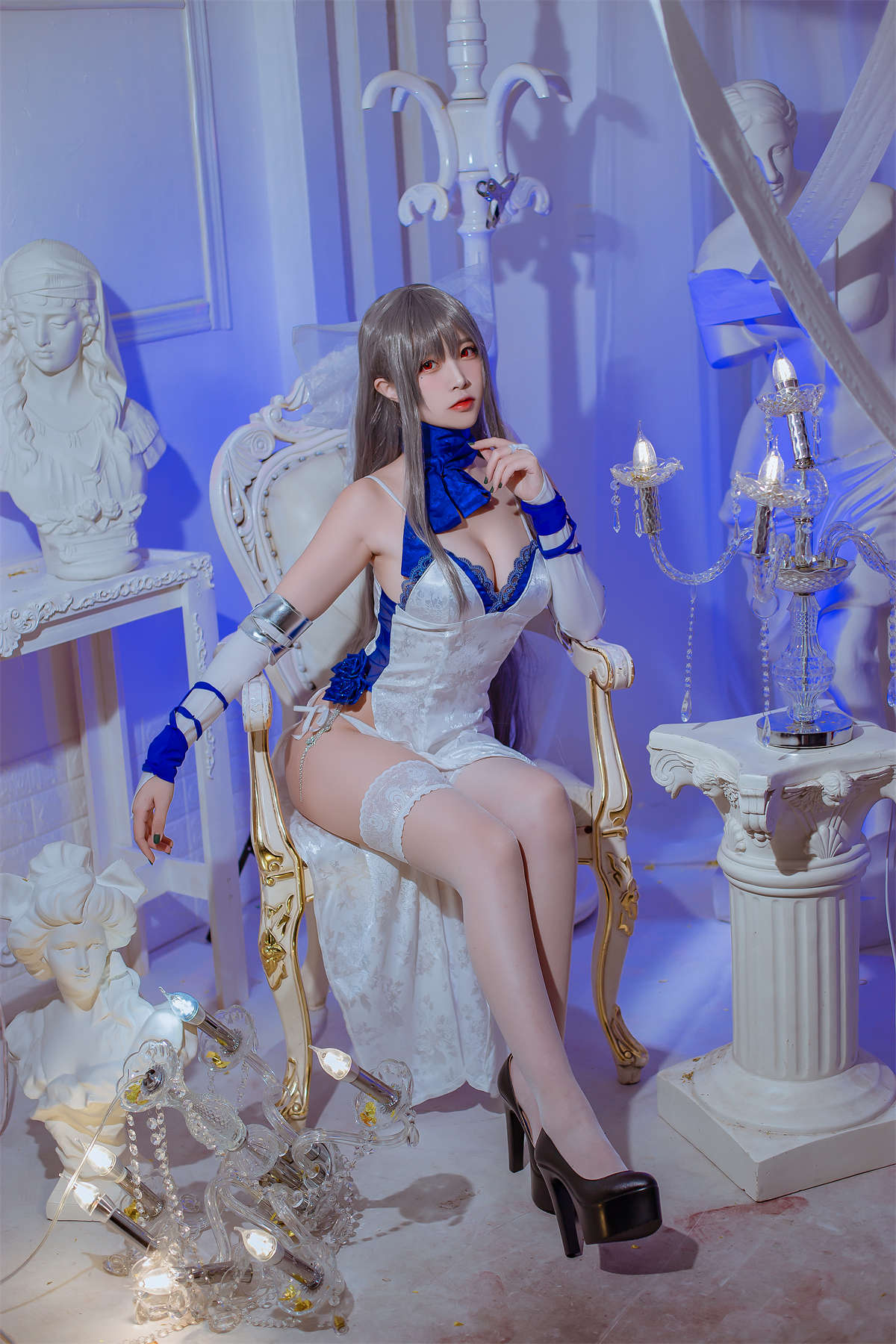 图片[2]-高产型Coser-二佐Nisa 碧蓝航线 路易九礼服-日更街拍