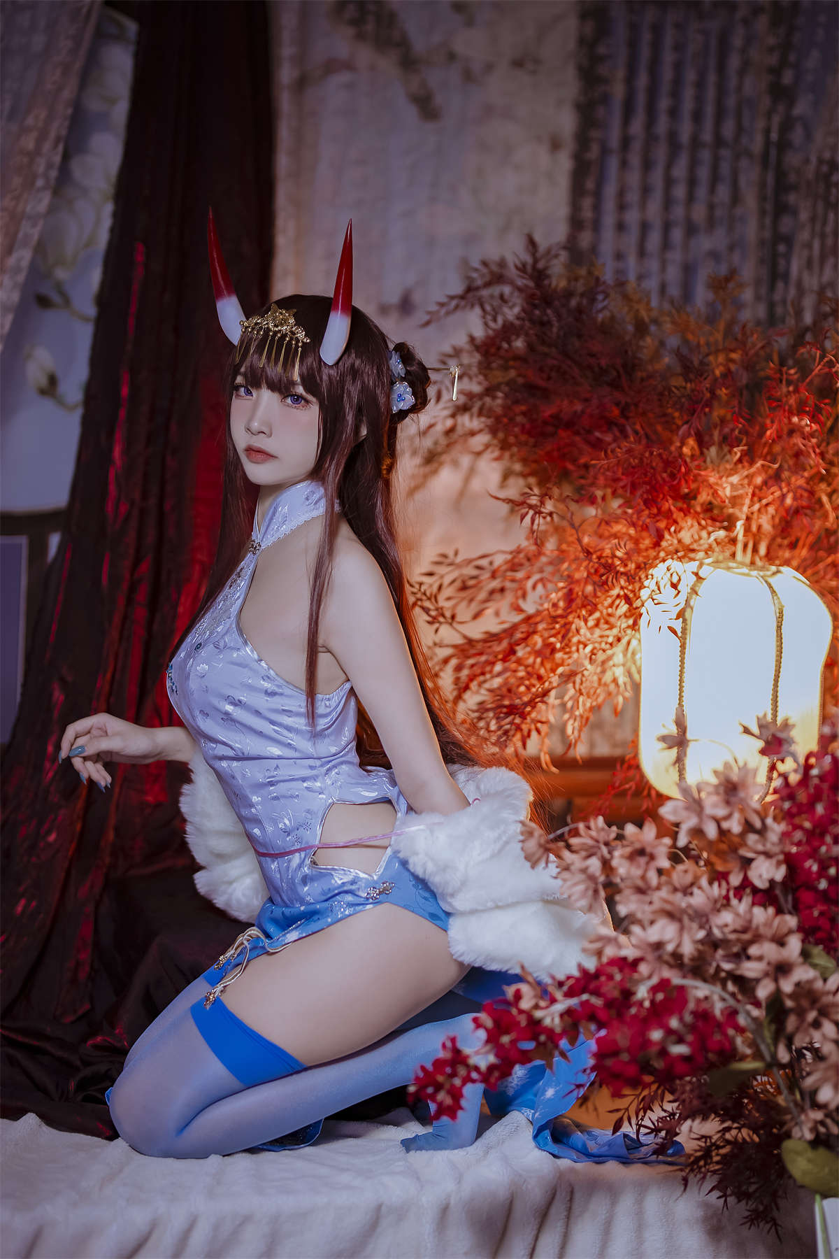高产型Coser-二佐Nisa 碧蓝航线 能代旗袍-日更街拍