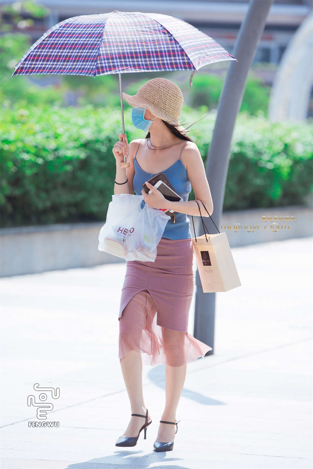 紧身一步裙，裸腿，凉高（14）-日更街拍