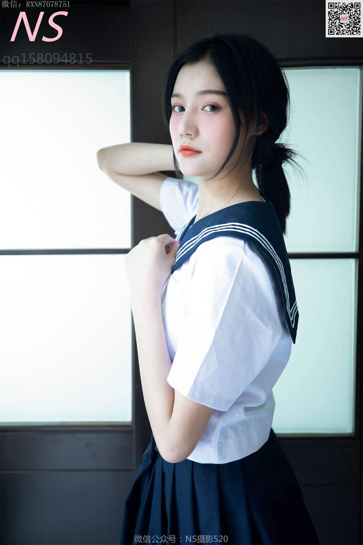 纳丝摄影No.246 子涵 黑色丝袜的家居生活-日更街拍