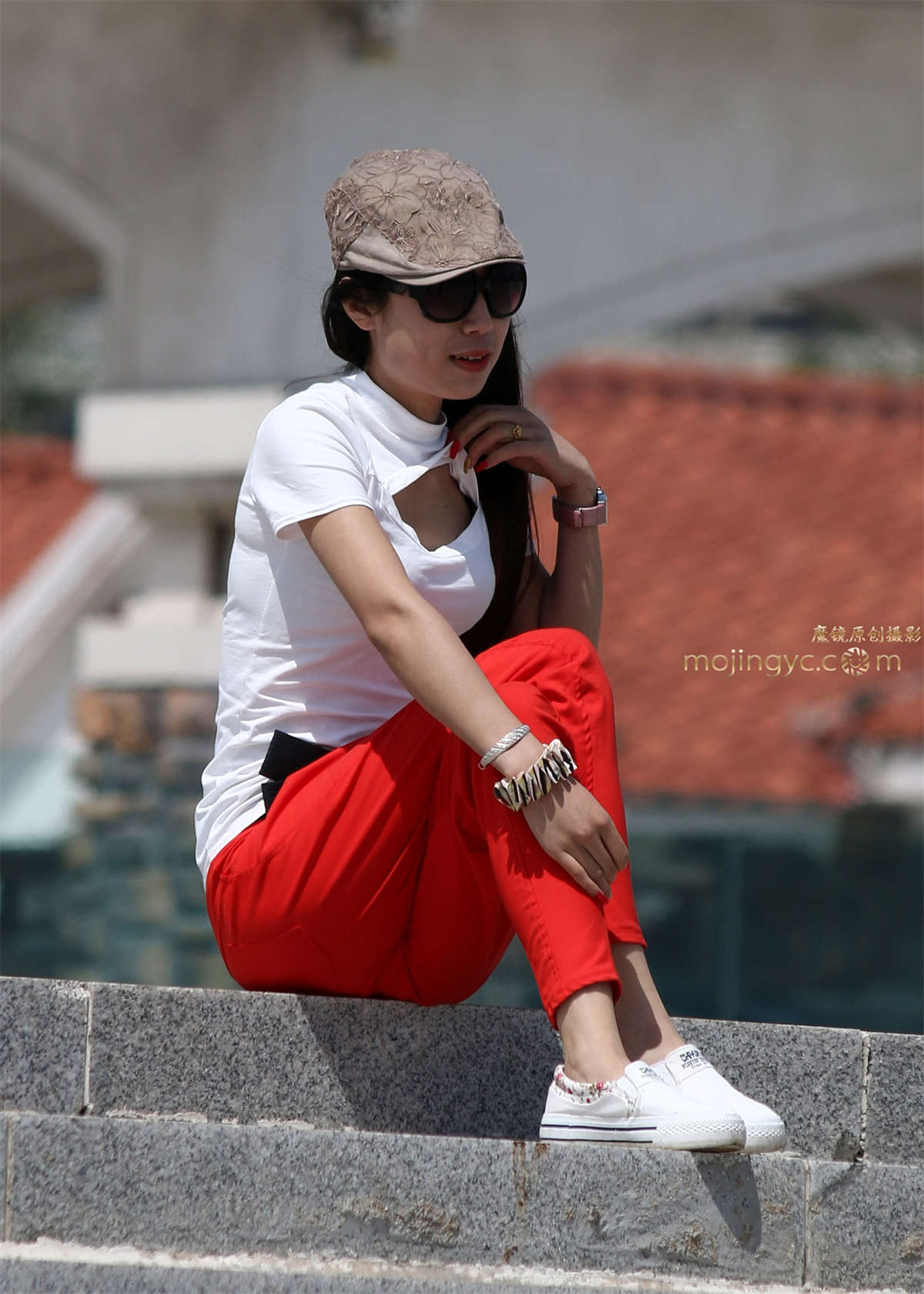 图片[2]-第235篇★红裤，蕾丝微露尖尖角★-9P-日更街拍