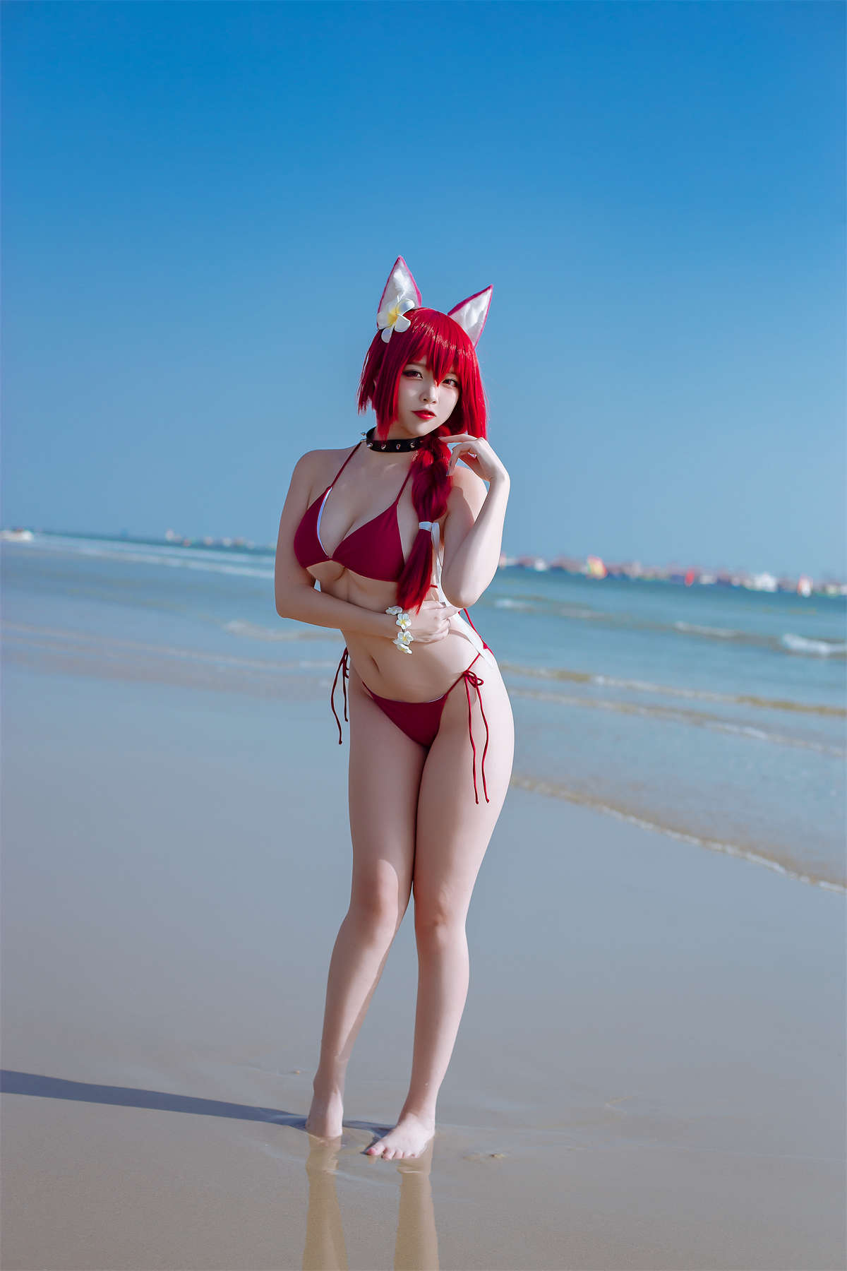 高产型Coser-二佐Nisa 碧蓝 千代田泳装-日更街拍