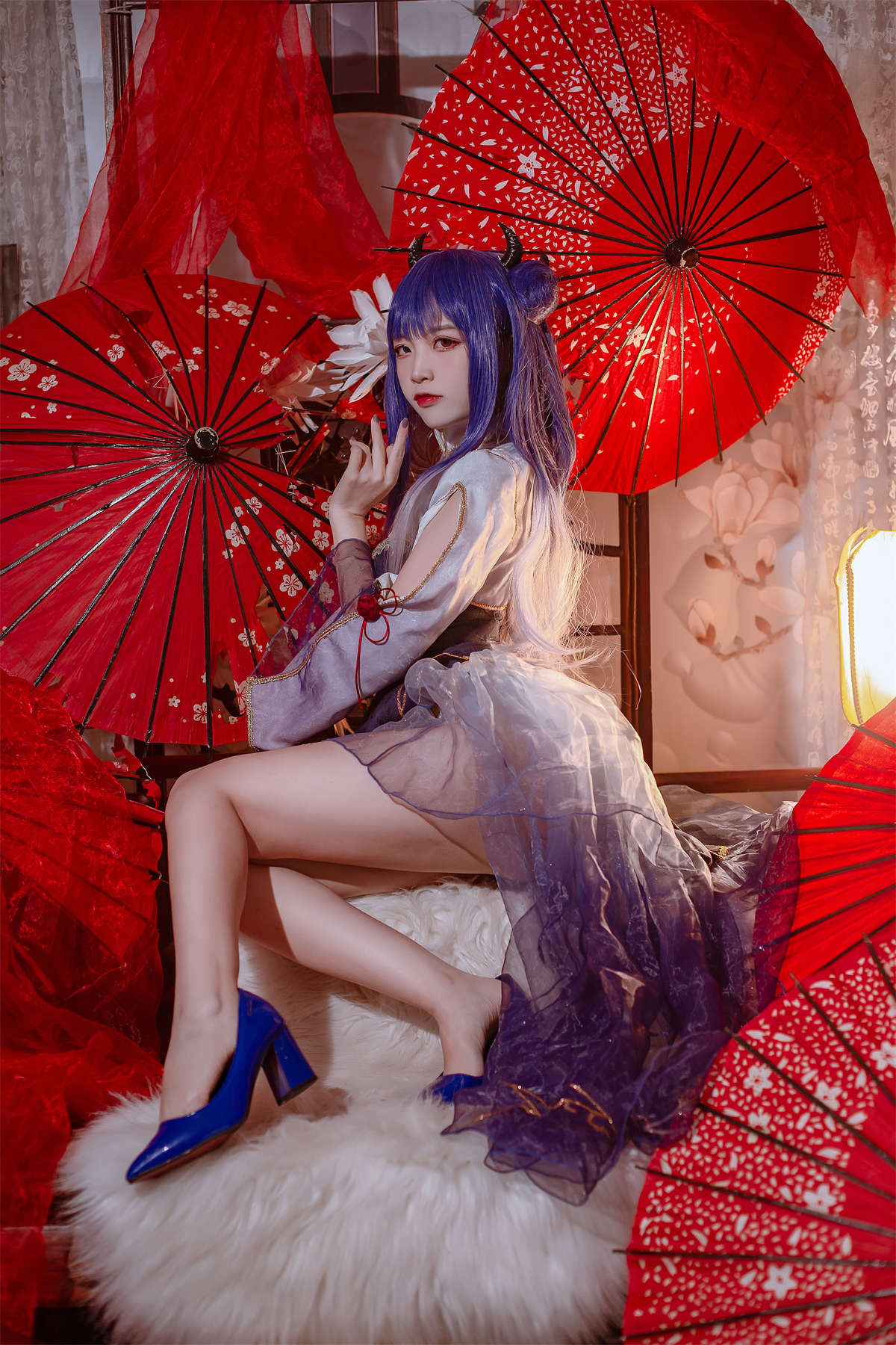 图片[2]-高产型Coser-二佐Nisa 碧蓝 伊吹旗袍-日更街拍