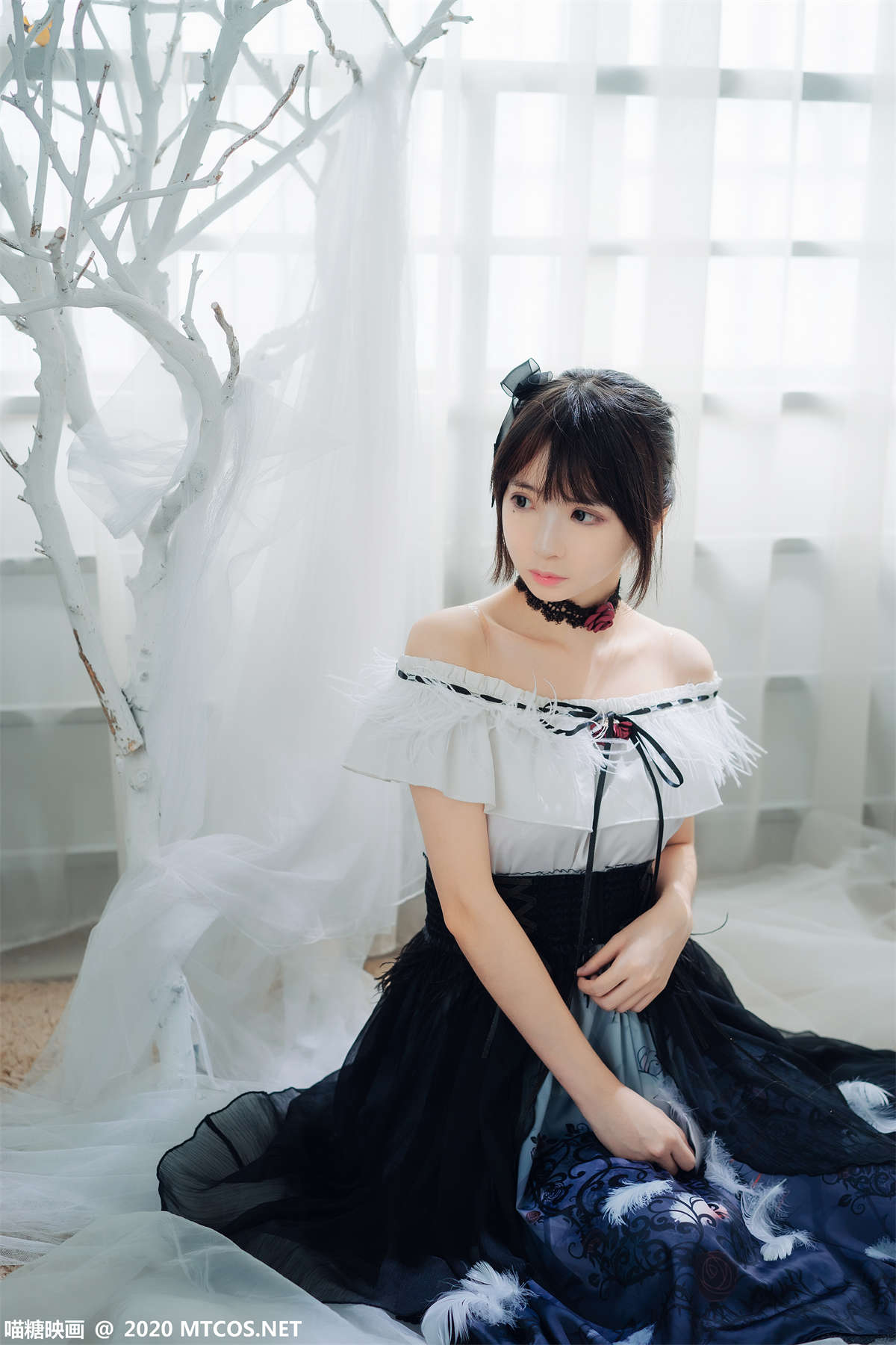 图片[2]-喵糖映画 VOL.329 小白裙-日更街拍