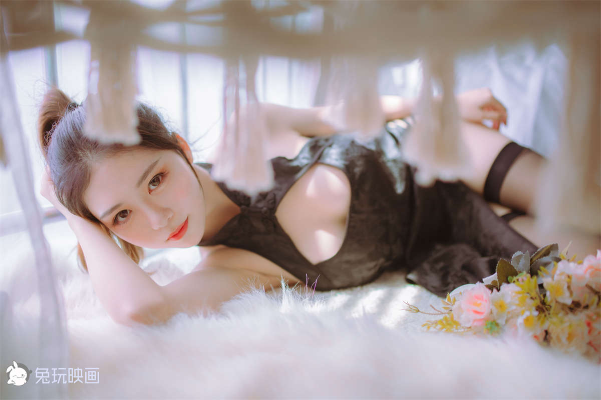 图片[2]-兔玩映画 C11.002 黑白旗袍双子-日更街拍