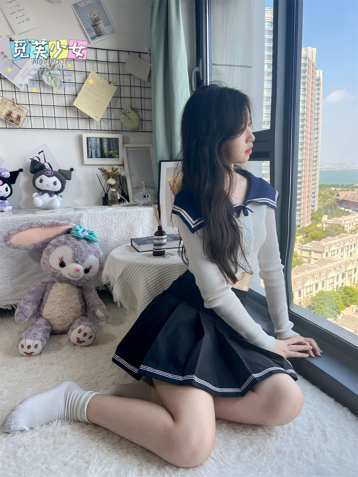 图片[2]-觅芙少女 NO.018 JK短裙美少女-日更街拍