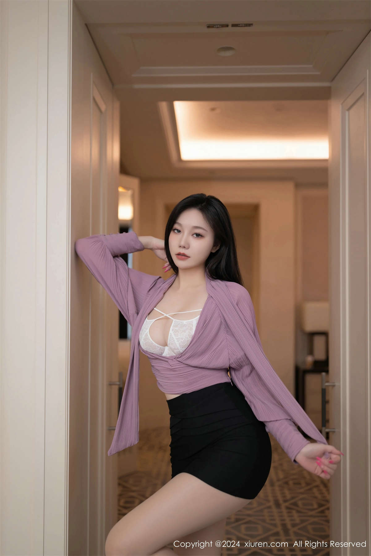 图片[2]-Xiuren秀人网 2024.04.23 No.8438 安然anran-日更街拍