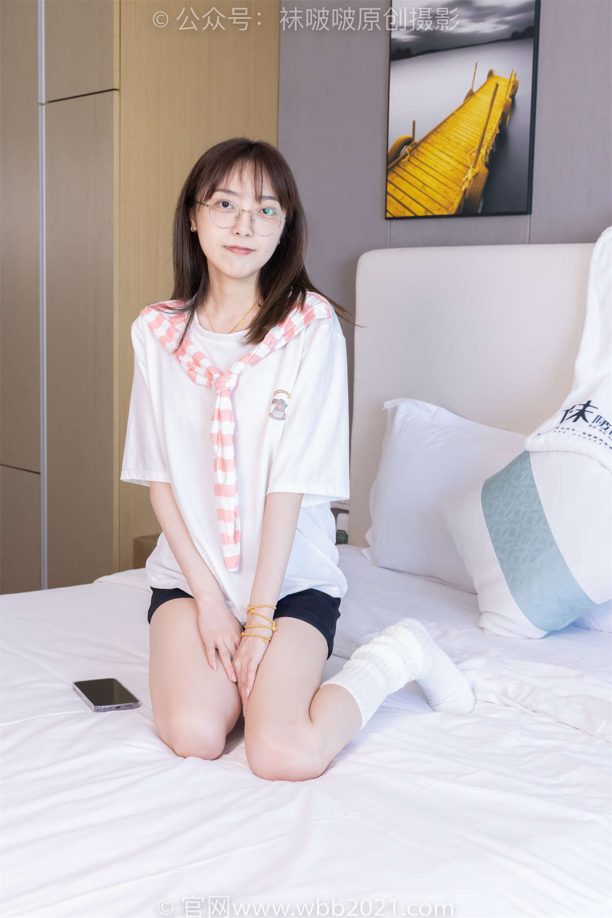 袜啵啵 No.527 稚予-帆布鞋、堆堆袜套、白棉袜 花絮版-日更街拍