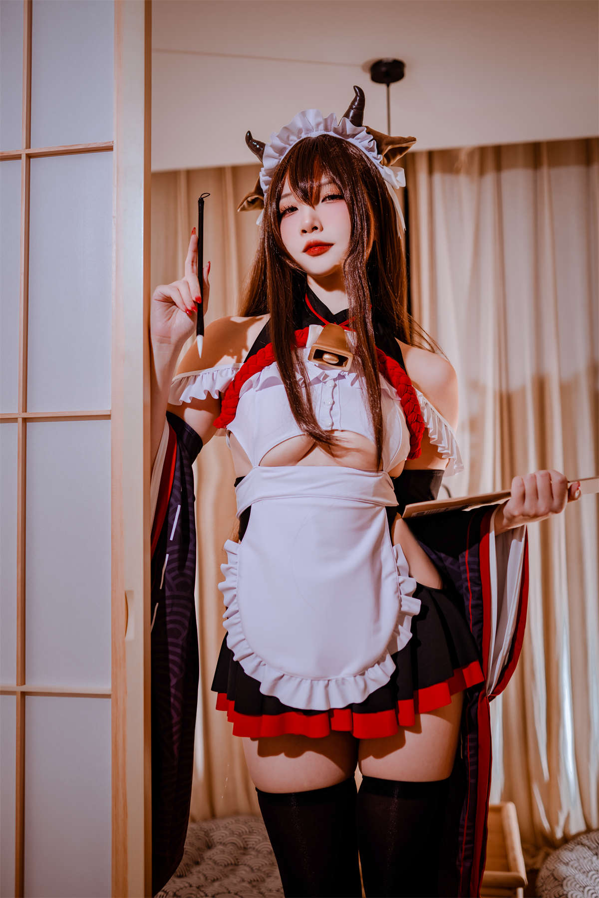 图片[2]-高产型Coser-二佐Nisa 碧蓝樫野女仆-日更街拍