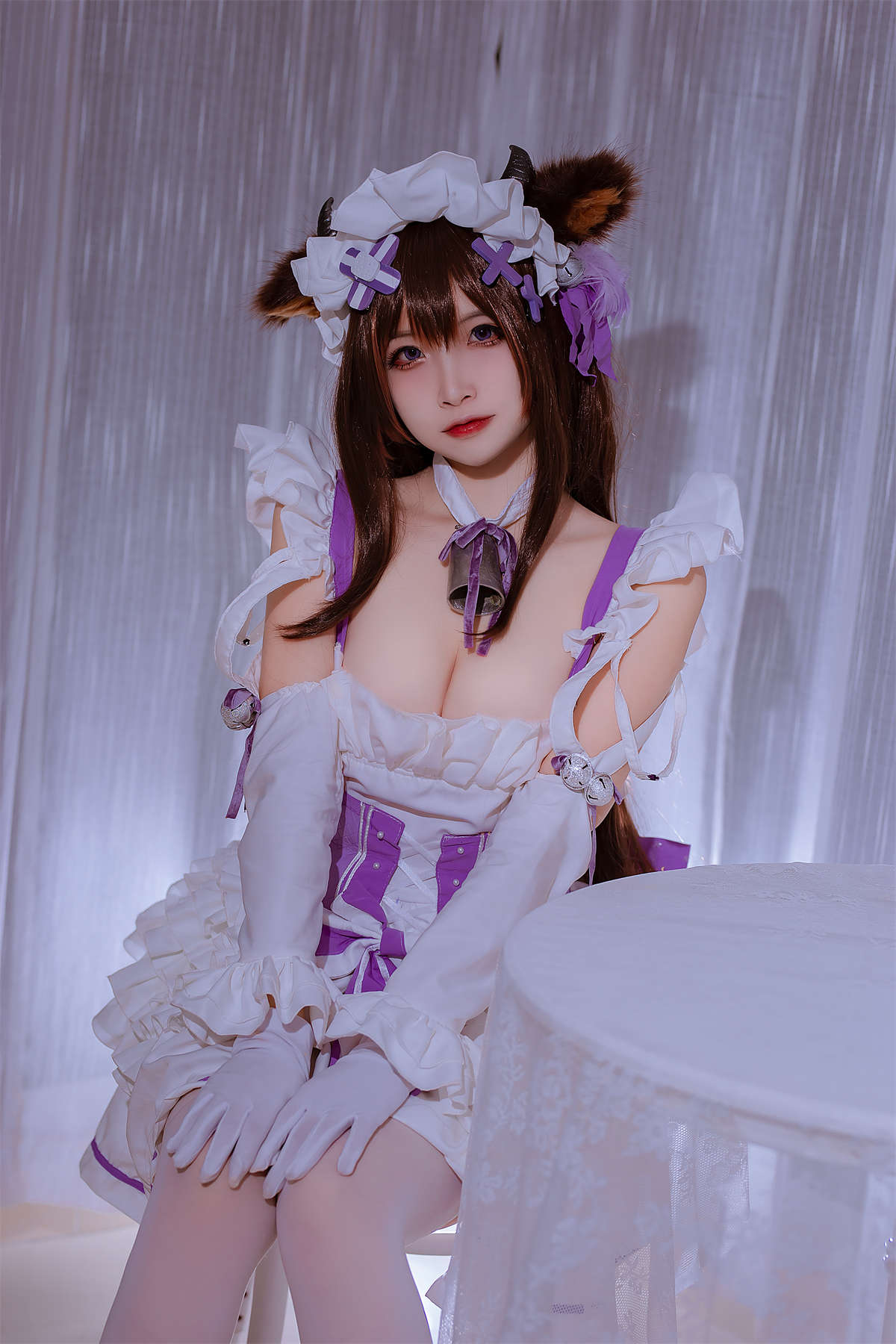 高产型Coser-二佐Nisa 碧蓝樫野同人女仆-日更街拍