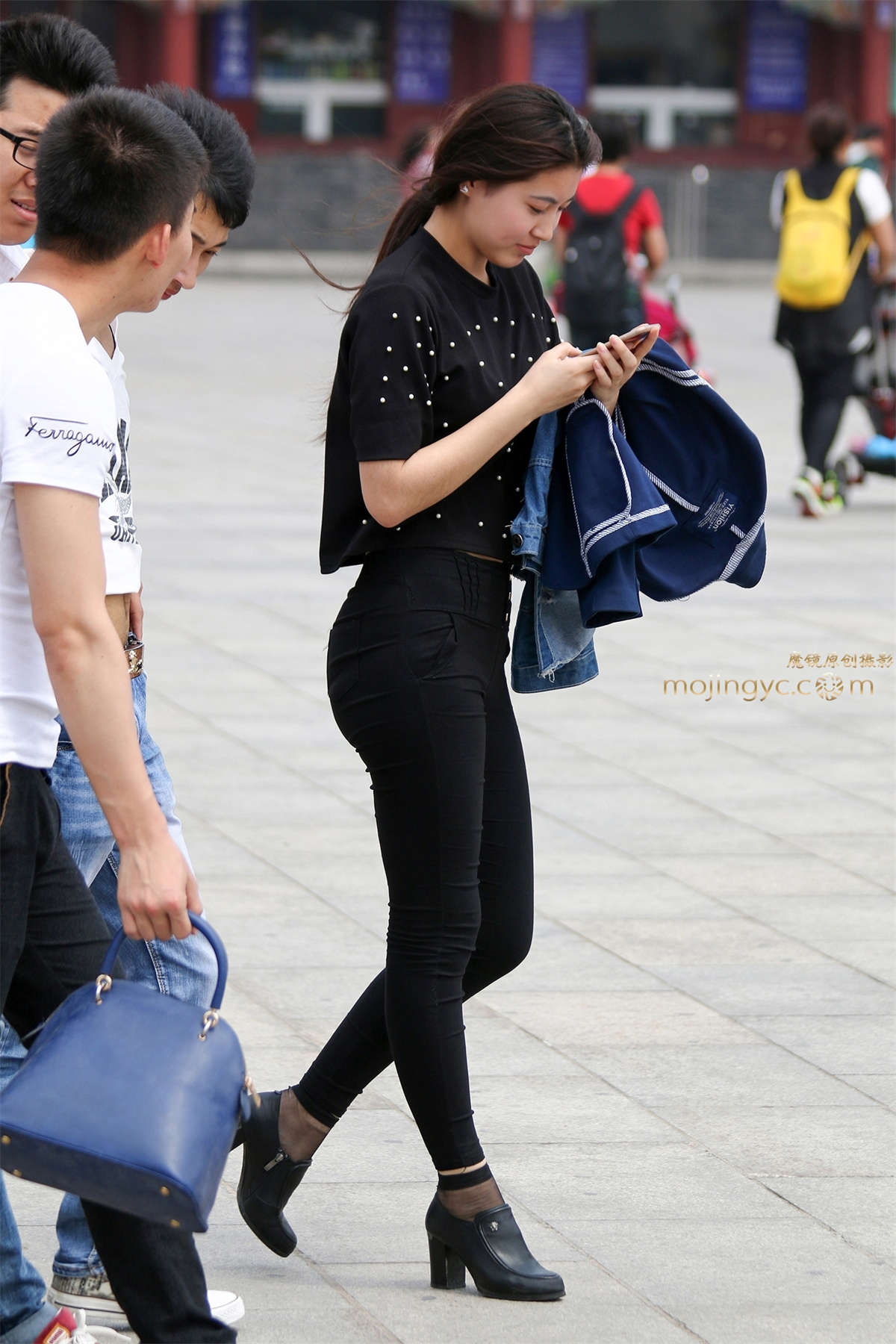 第516篇★紧身黑裤★-19P-日更街拍