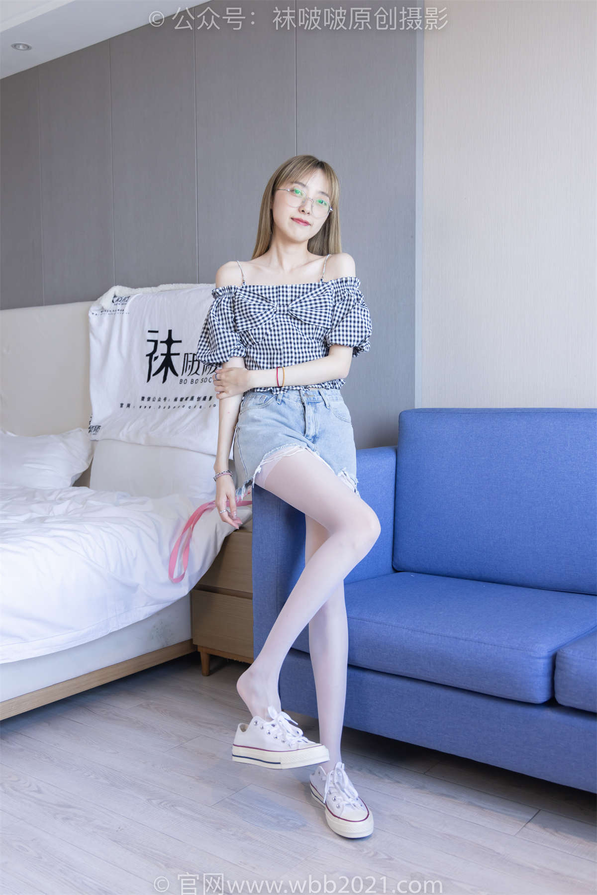 袜啵啵 No.234 稚予-板鞋、白丝（脚尖加固款）花絮版-日更街拍