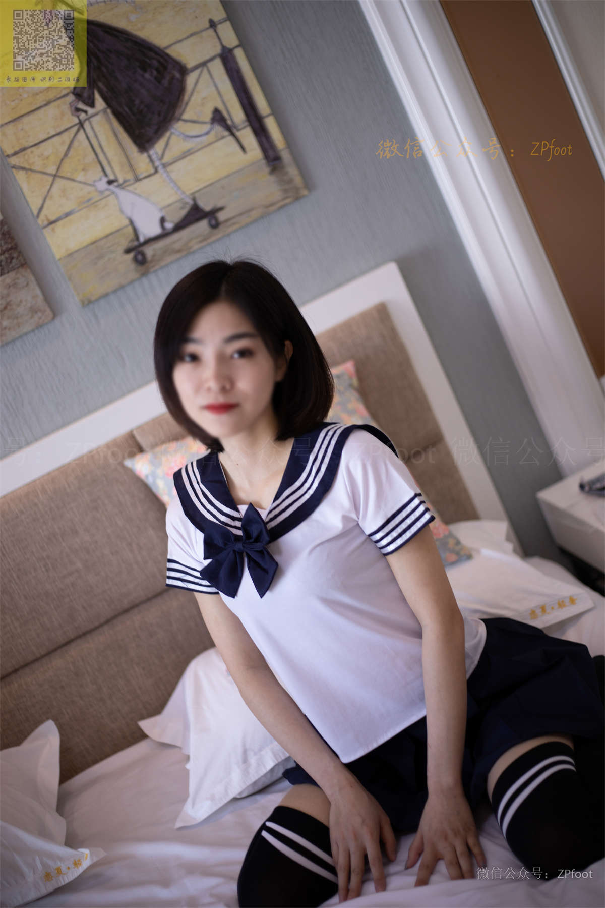 LSS山茶摄影 NO.118 学妹制服棉袜rosi-日更街拍