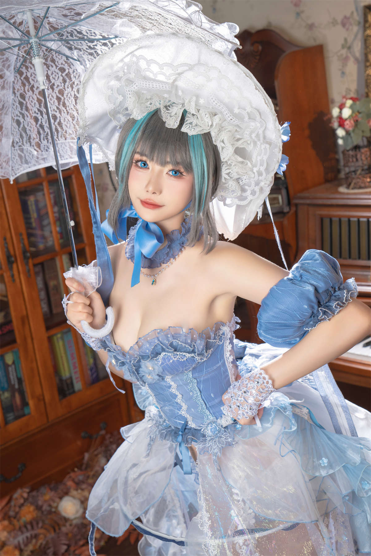 图片[2]-Momoko葵葵 柴郡礼服-日更街拍