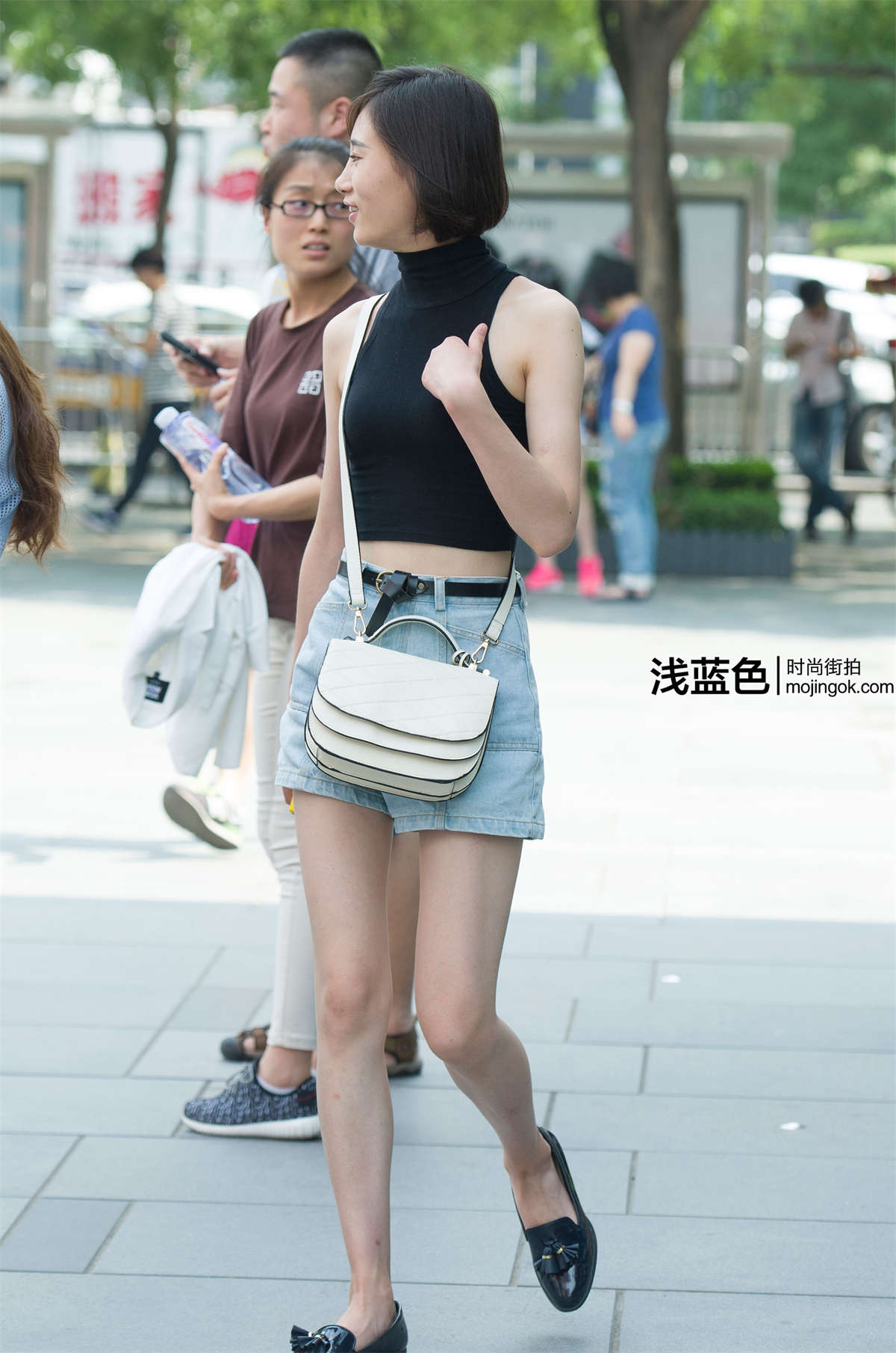 针织漏脐衫（21p）-日更街拍