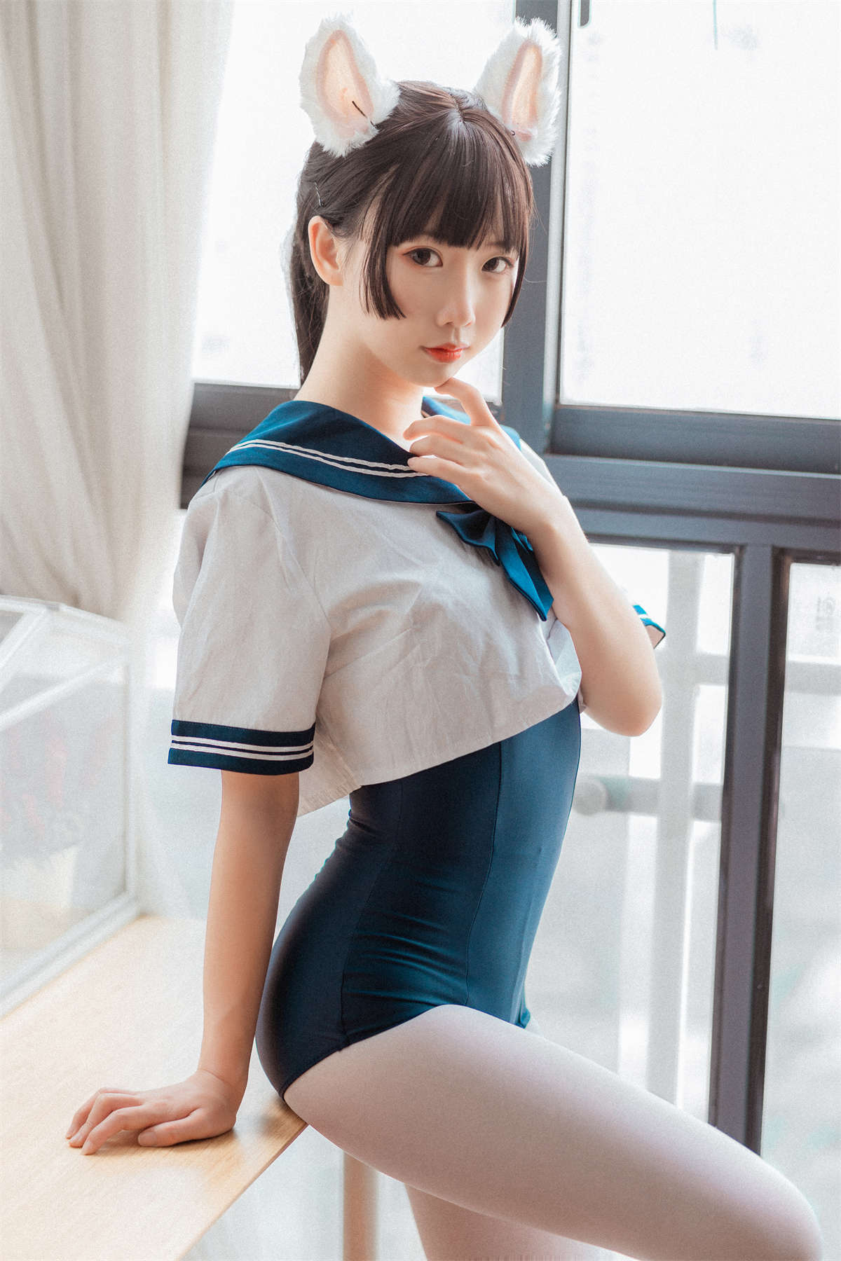面饼仙儿 NO.099 水手服 死库水-日更街拍