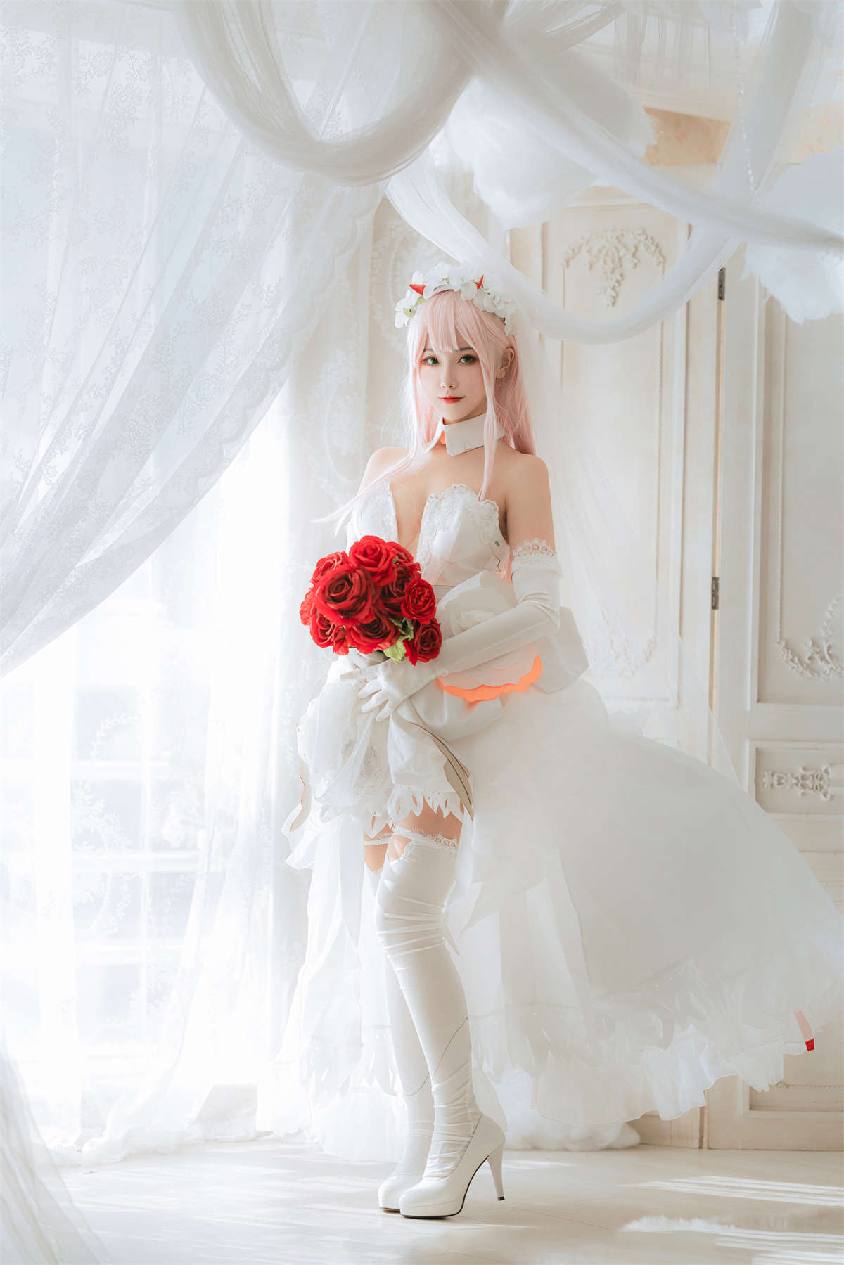 图片[2]-Momoko葵葵 DARLING in the FRANXX 花嫁-日更街拍